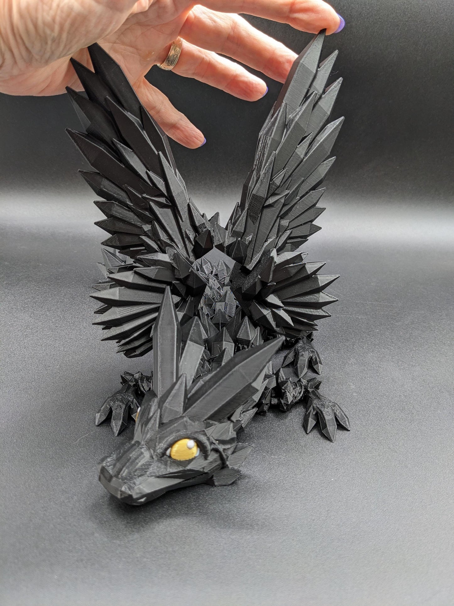 Dragon Baby Winged Crystal Dragon Fidget Desk Stress Toy Wyvern Dragon Decoration Fourth Wing imagination and a touch of magic