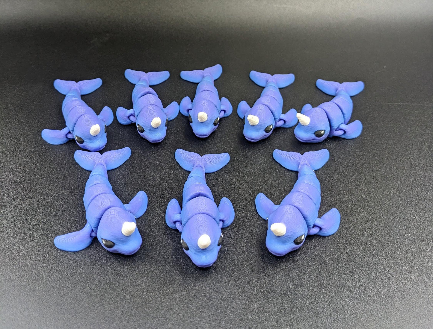 Adorable Articulated Baby Narwhal by Cinderwing