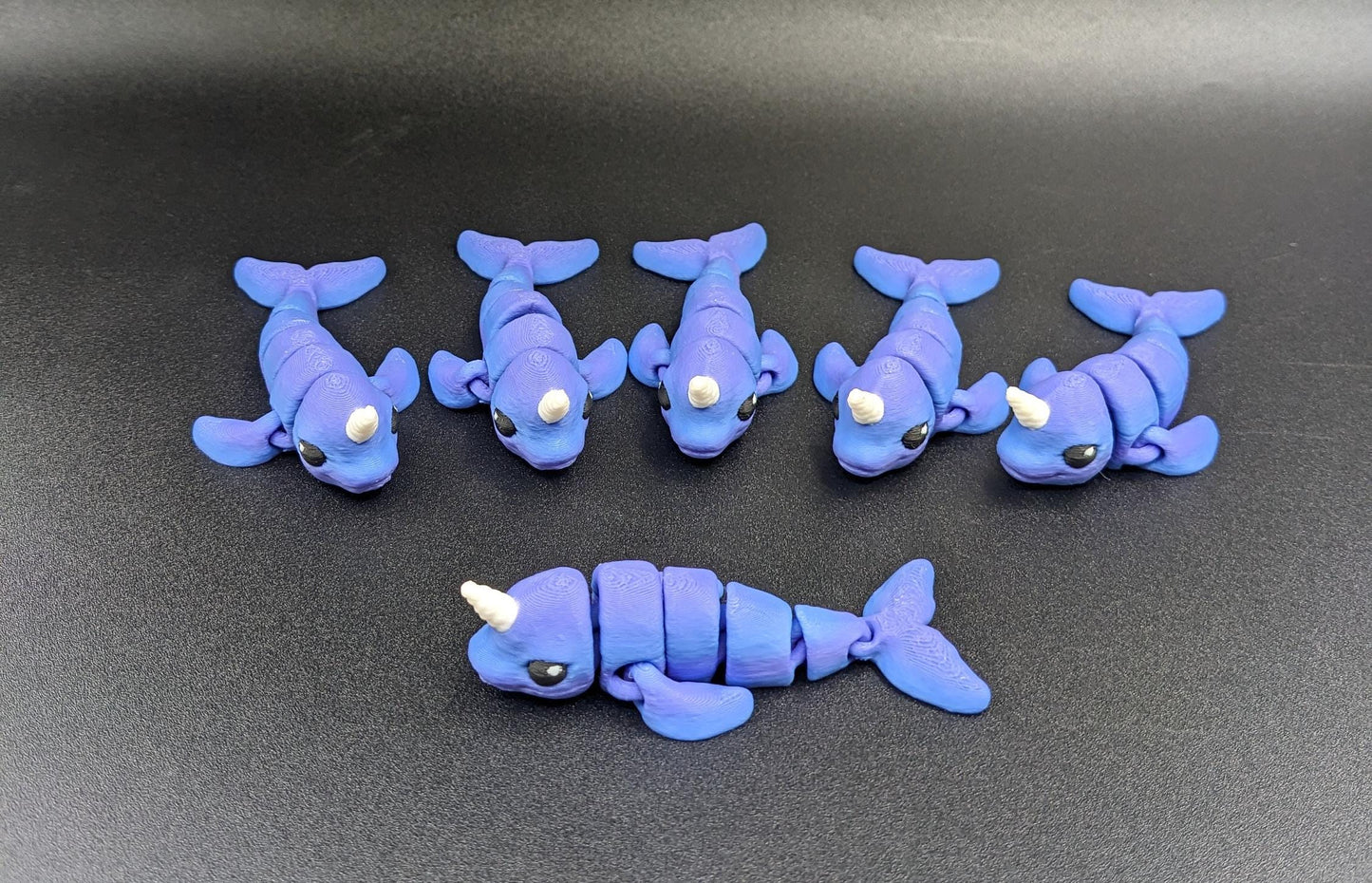 Adorable Articulated Baby Narwhal by Cinderwing