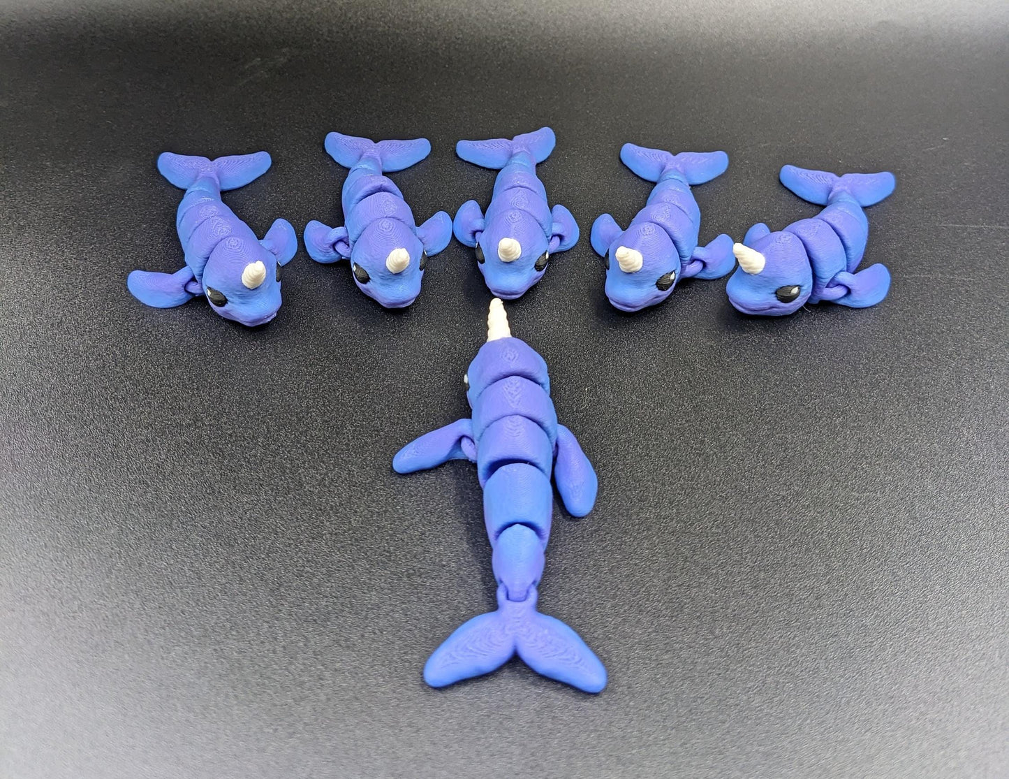 Adorable Articulated Baby Narwhal by Cinderwing