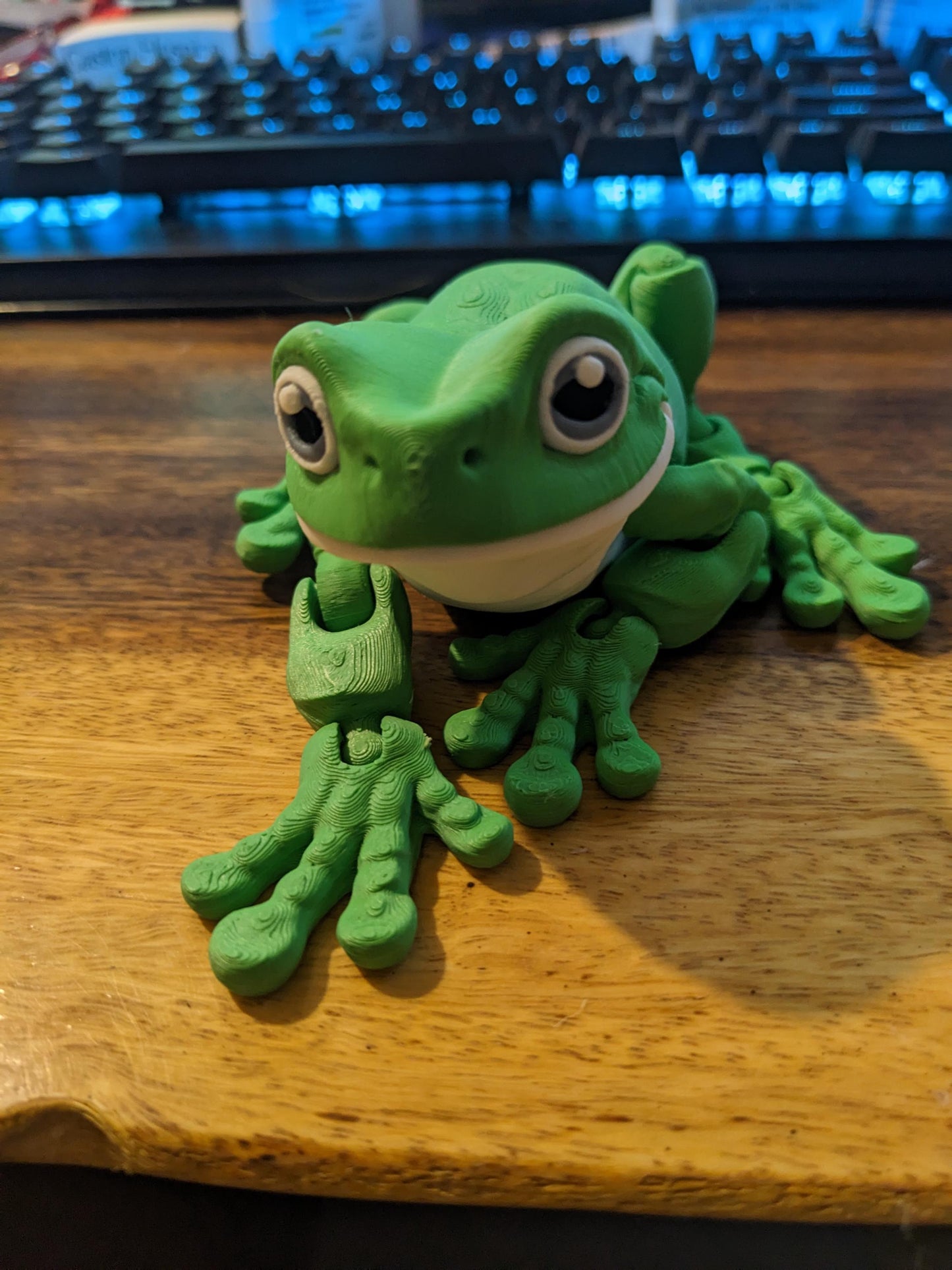 White's Tree Frog - Flexi Articulated Fidget Toy - 3D Printed