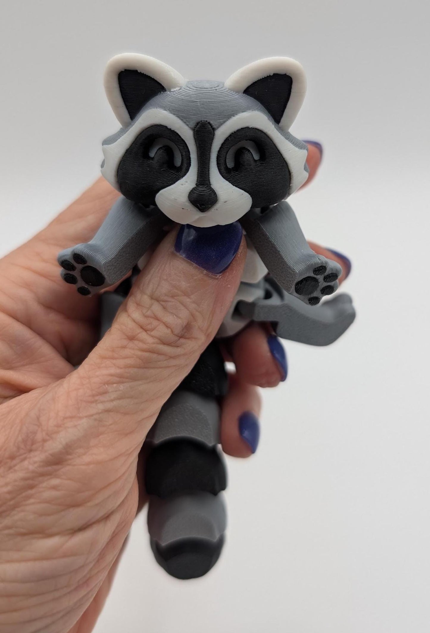 Raccoon with Trash an Fidget Toy Fun 3D Printed Stress Relief.