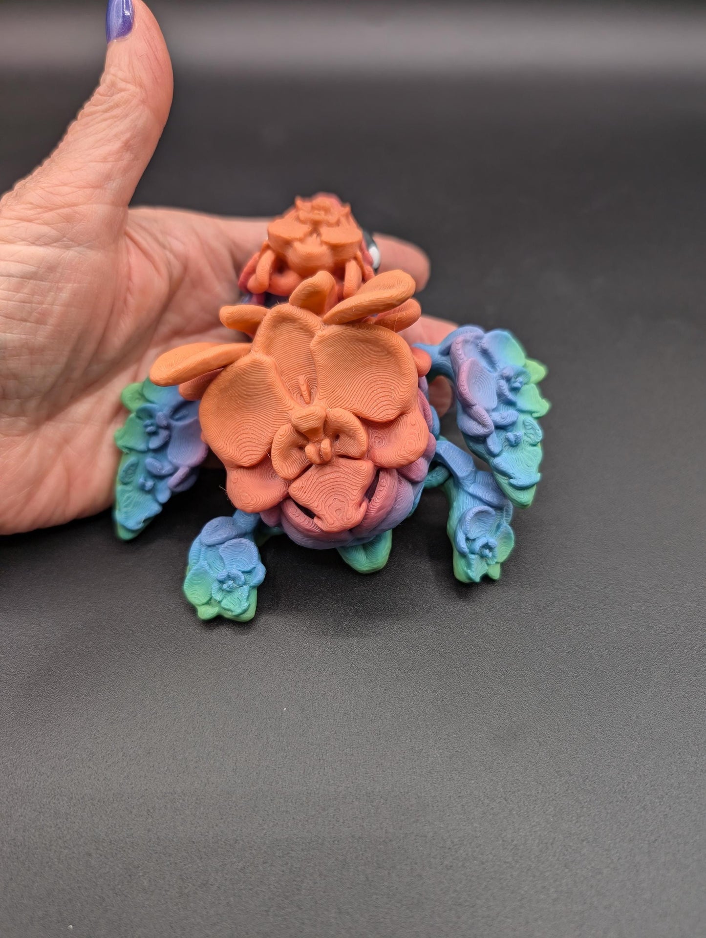 Turtle 3D Printed Orchid Turtle Unique Home Decor Gift Idea!