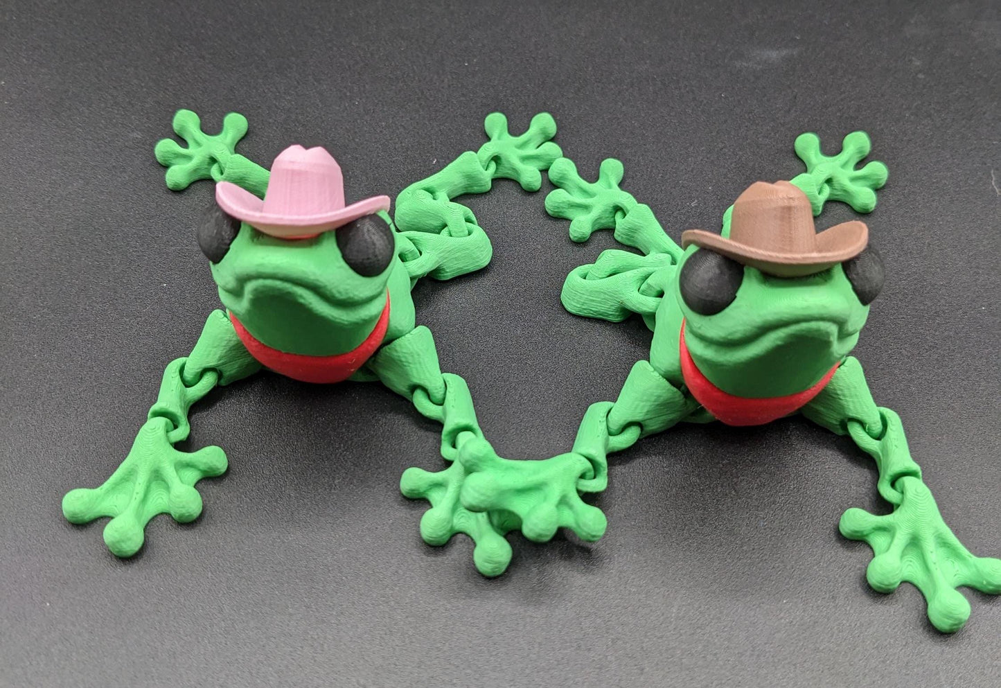 Cowboy Cowgirl Articulated Frog