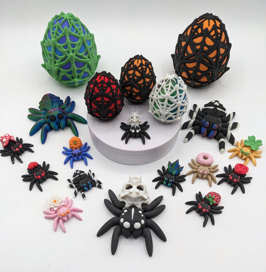 Our Spiderweb Egg with choice of spider captures the spooky fun of the season, a must-have for your festive collection. Perfect for adding a touch of mystery & fun to any room, this spiderweb egg combines intricate design with playful charm.