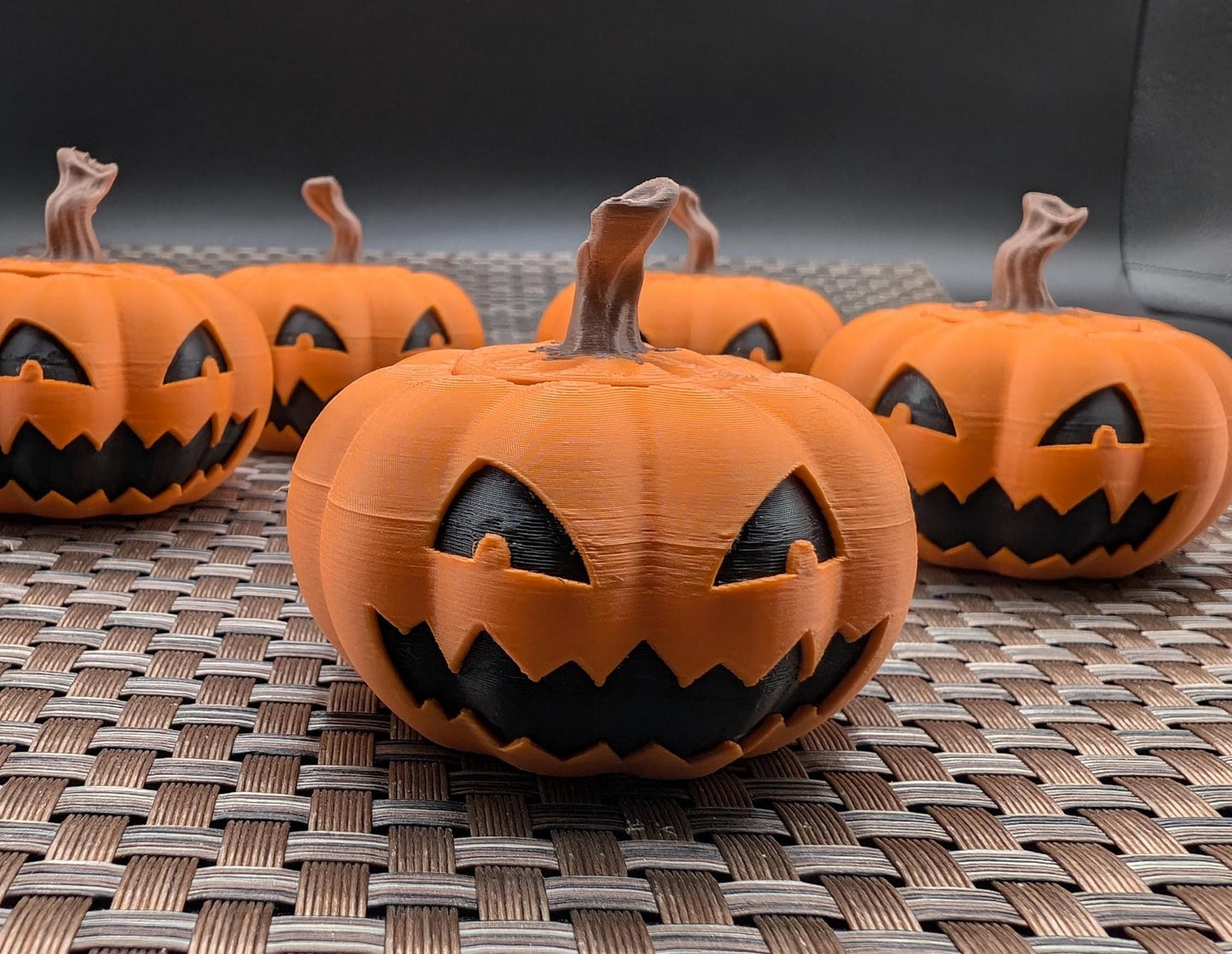 Introducing our Spooky Halloween Pumpkin Toy, a delightful blend of mischief & spooky fun. Perfect for Halloween enthusiasts & collectors, this pumpkin toy adds a playful touch to your seasonal decor. Top comes off to hide small items, even a spider!