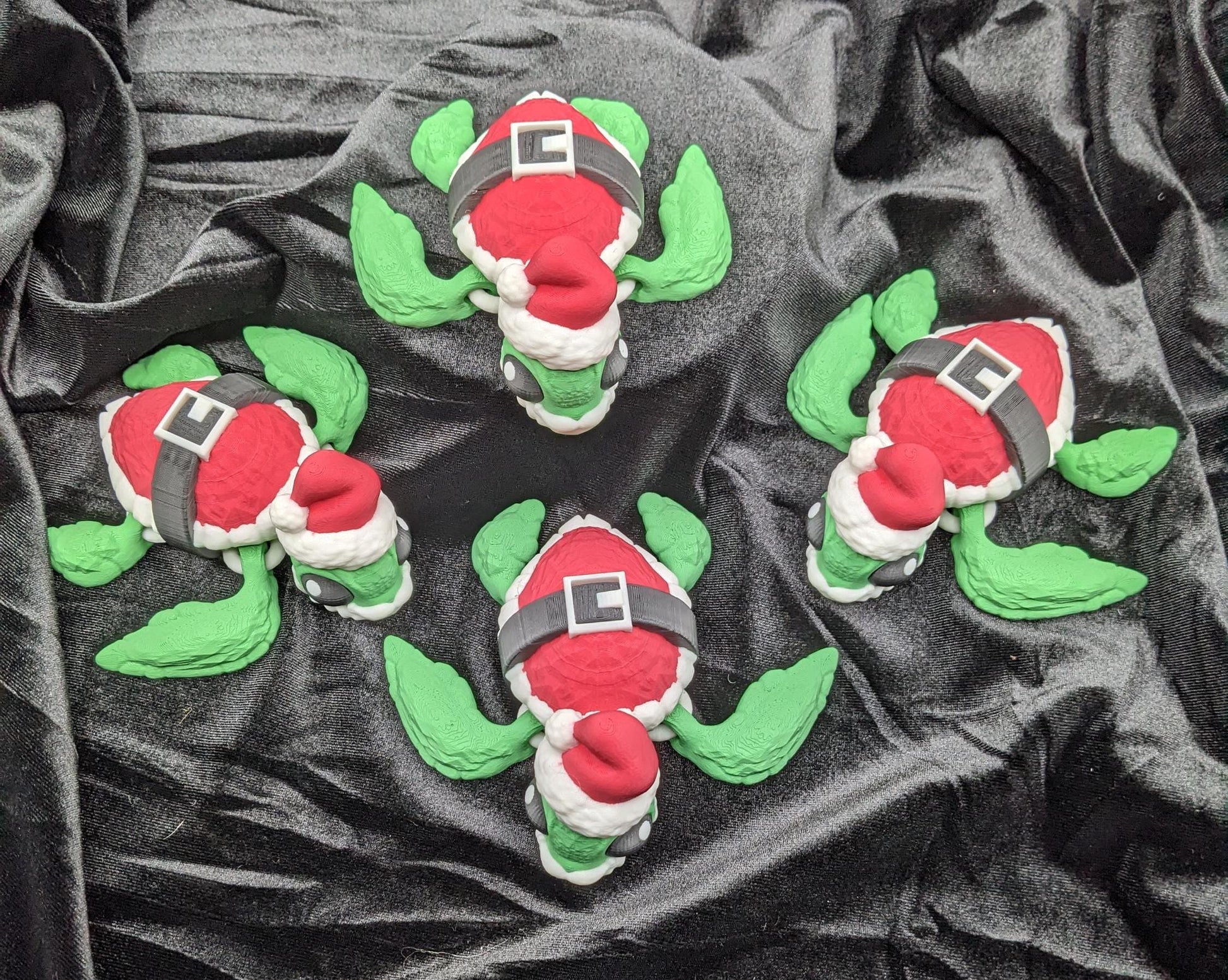 Bring holiday cheer with our Jolly Articulated Santa Sea Turtle! Our festive turtle is dressed for the season in a Santa-inspired suit ensured to bring joy and smiles for the holiday season!