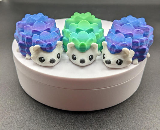 With its detailed and adorable look, our hedgehog is as cute as it is fun to play with making it a perfect stress-relief toy or desk companion. Frequent kisses required for a happy hedgehog.