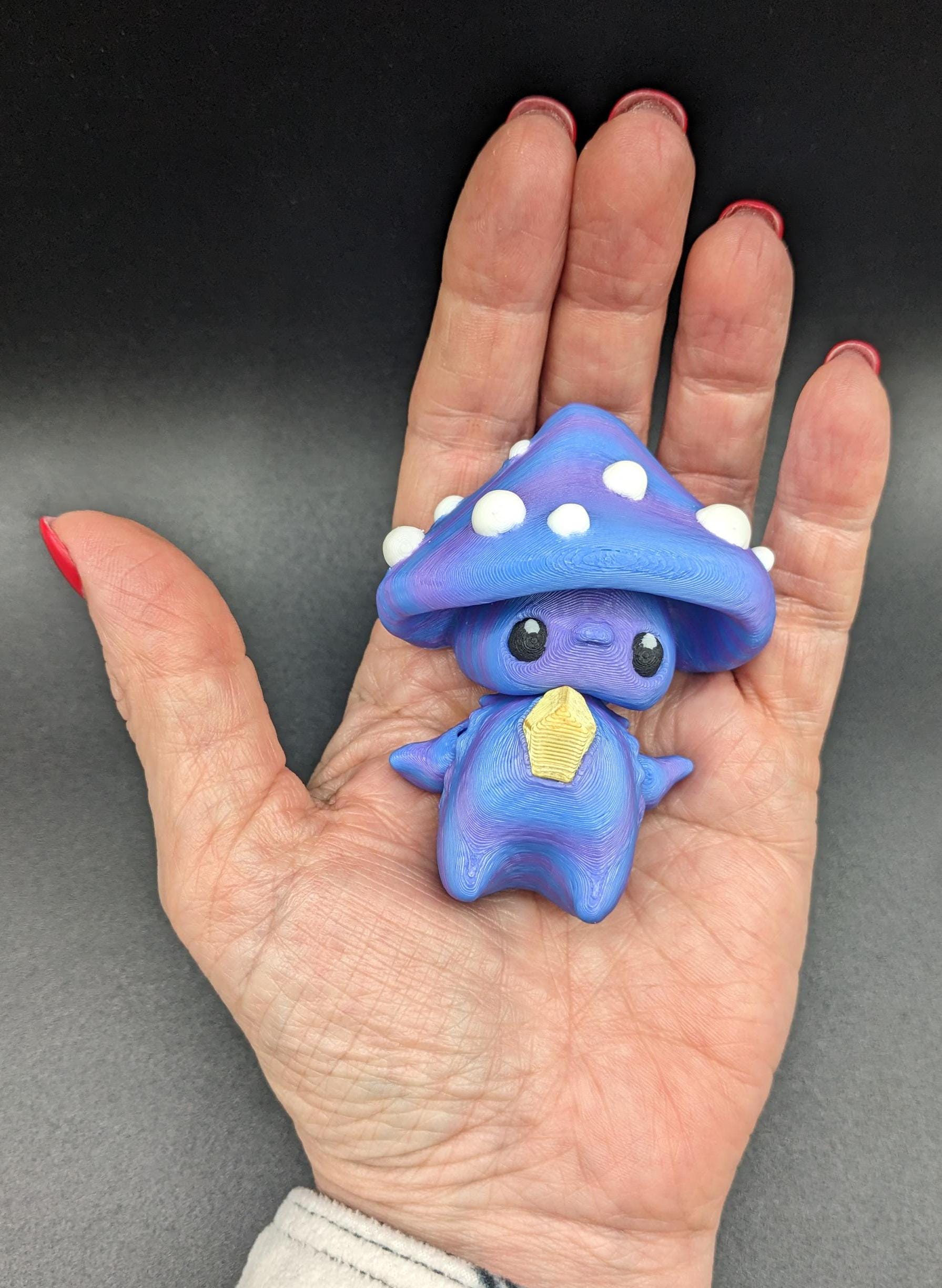 Our Mischievous Articulated Mushroom Pixies are designed with fully articulated joints, making this Mushroom Pixie perfect for fidgeting, imaginative play, or adding a touch of mischief to your desk or shelf decor.