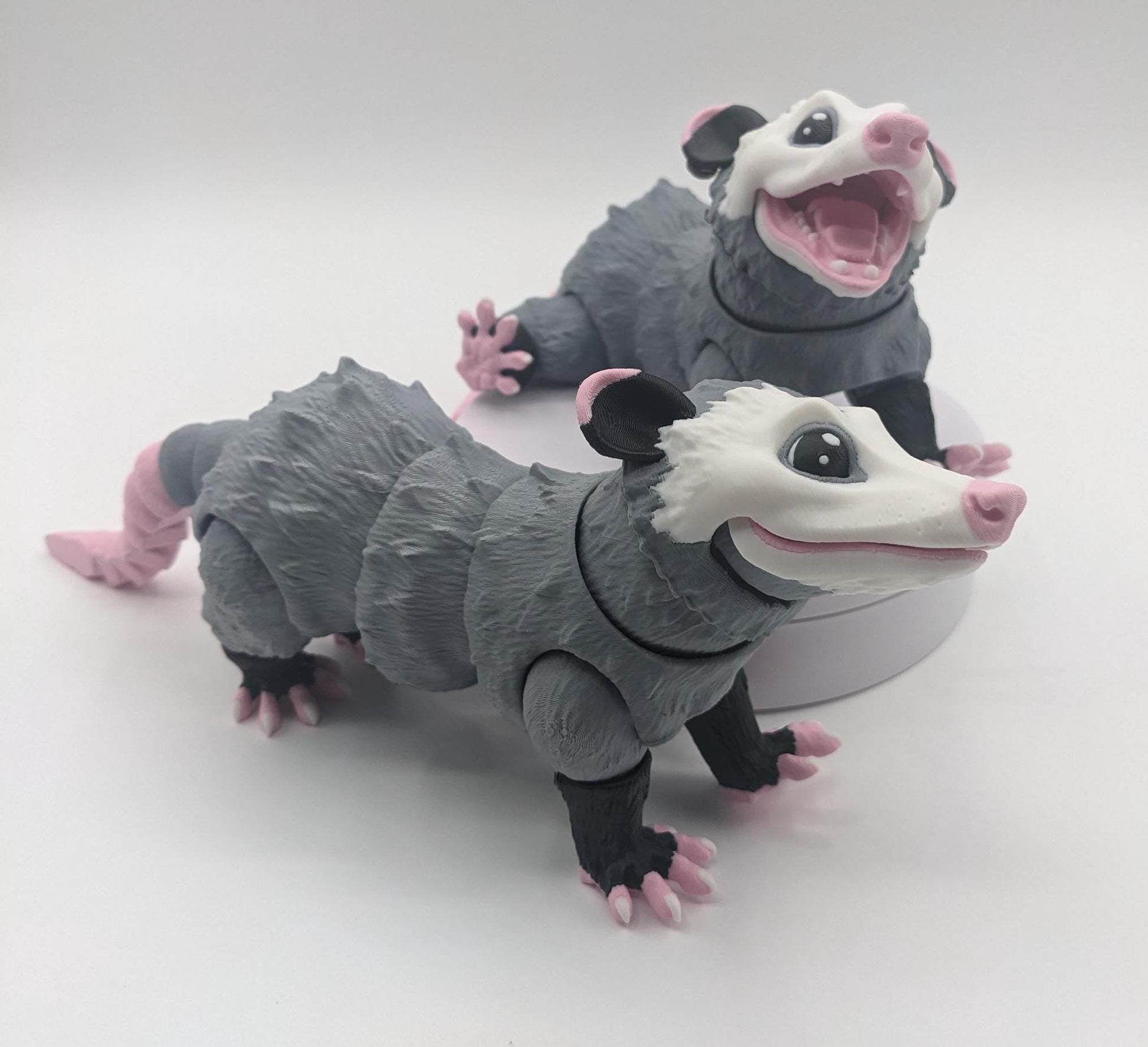 Bring a little mischief and charm to your life with the Articulated Opossum Toy Fidget! This adorable 3D-printed creation is perfect for opossum lovers, fidget toy enthusiasts, or anyone looking for a unique and playful stress reliever.