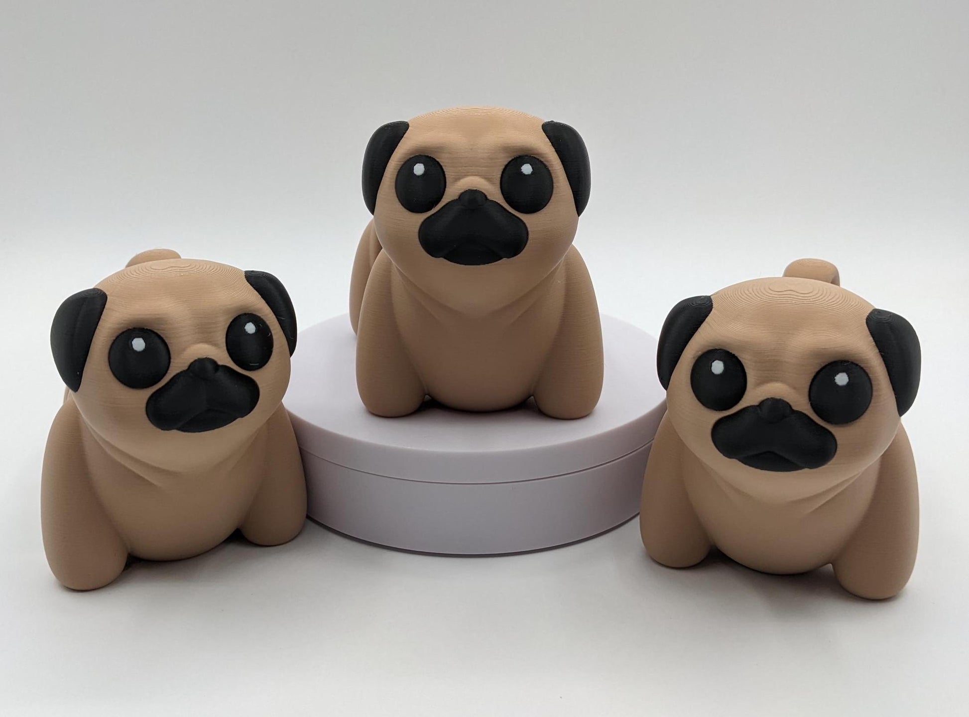 Man's best friend & the clown of the dog breeds, our adorable pug with it's larger size makes it even more fun to handle, while capturing the mischievous charm of your puggy friend. Whether you’re looking for a unique gift, a relaxing fidget toy, or a playful decoration, this pug puppy will bring endless joy & stress relief.