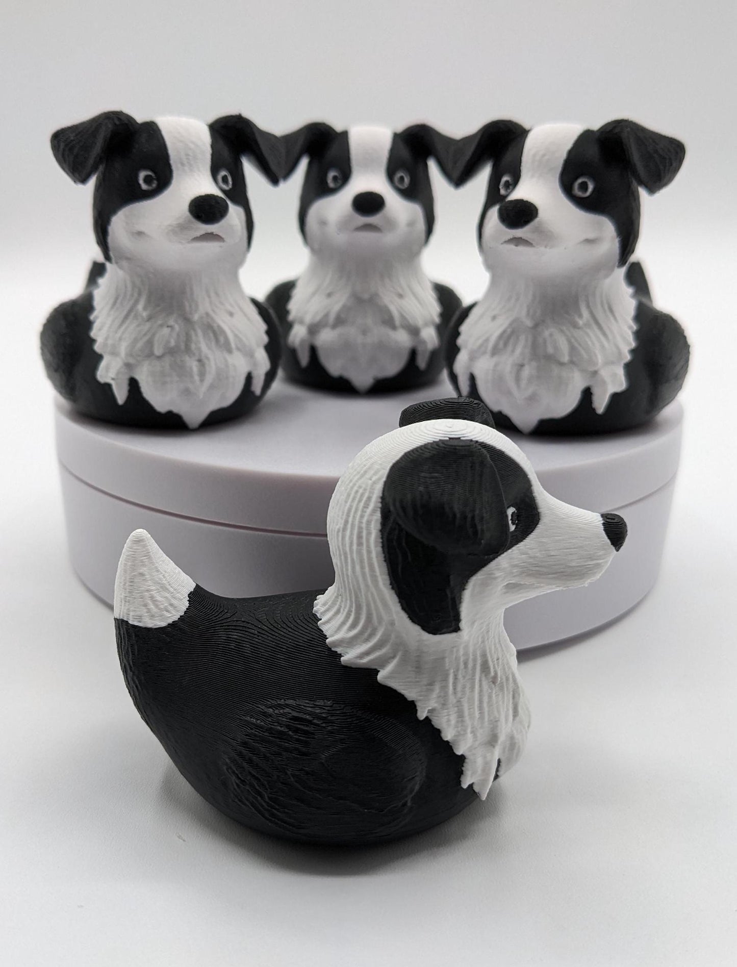 Bring some whimsy and joy into your life with The Fabulous Border Collie Duck! Whether you’re treating yourself or surprising someone special, this adorable hybrid figurine is guaranteed to bring smiles, spark conversations, and stand out in any duck collection. Compact, durable, and eco-friendly, it’s the perfect addition to your Jeep duck collection or a thoughtful gift for dog lovers.