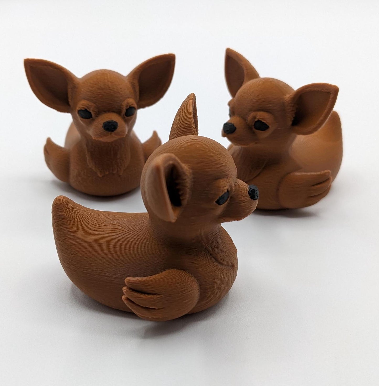 Meet the Cute Chihuahua Duck, a delightful and quirky 3D-printed hybrid figurine that combines the sassy charm of a Chihuahua with the playful personality of a duck! This adorable design is perfect for dog lovers, Chihuahua fans, Jeep duck collectors, or anyone who loves unique and creative decor. Whether perched on your desk, Jeep dash, displayed on a shelf, or given as a memorable gift, this Chihuahua Duck is guaranteed to bring joy and start conversations.