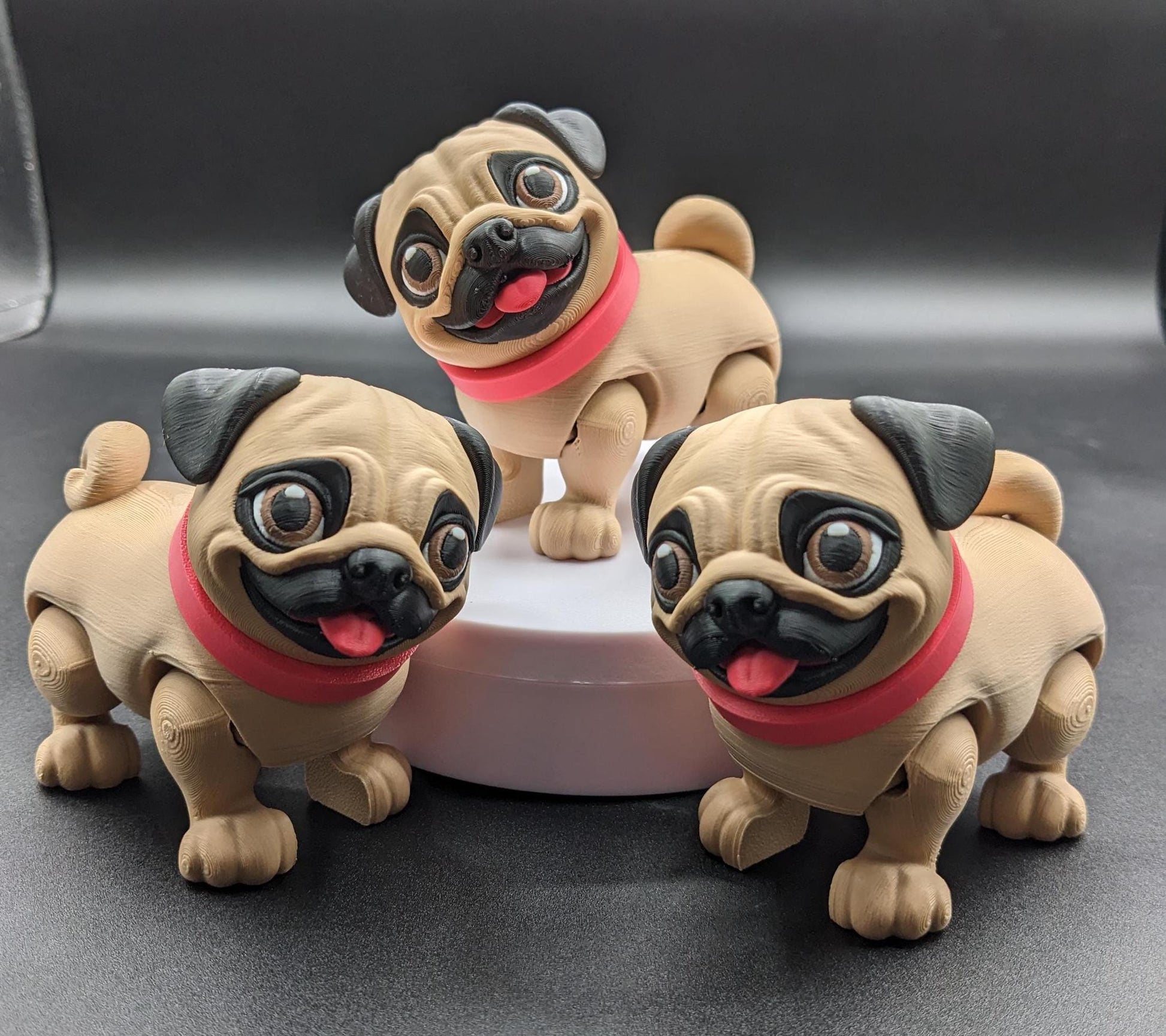 Introducing the Precious Articulated Pug Puppy, the cutest 3D-printed fidget toy that’s perfect for dog lovers, collectors, or anyone who adores playful and unique creations! This fully poseable pug puppy features an articulated body, allowing its little legs to move and wiggle, making it not only a fun fidget toy but also an adorable companion for your desk, shelf, or any space that needs a touch of charm.