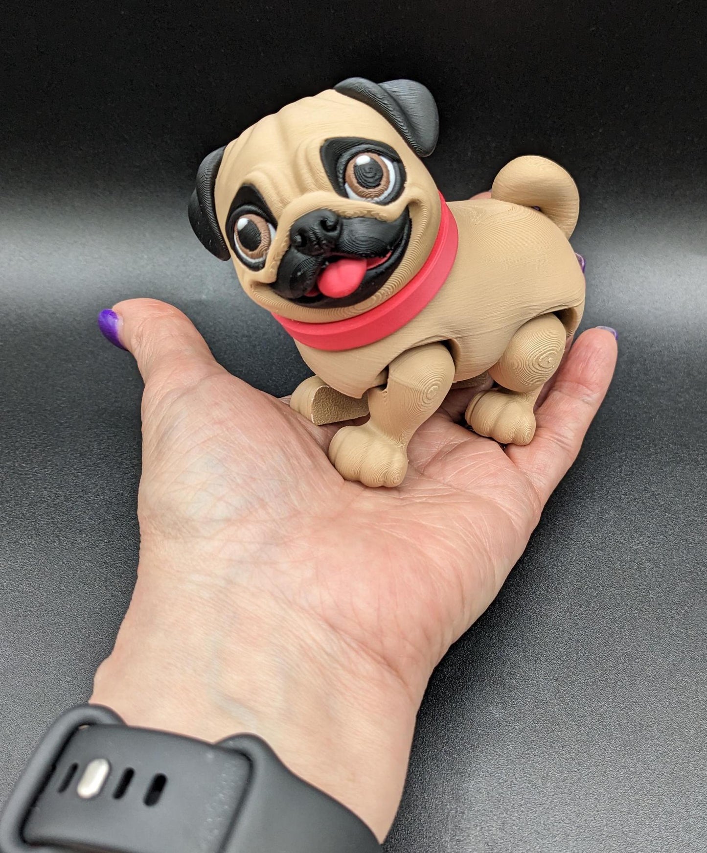 Introducing the Precious Articulated Pug Puppy, the cutest 3D-printed fidget toy that’s perfect for dog lovers, collectors, or anyone who adores playful and unique creations! This fully poseable pug puppy features an articulated body, allowing its little legs to move and wiggle, making it not only a fun fidget toy but also an adorable companion for your desk, shelf, or any space that needs a touch of charm.