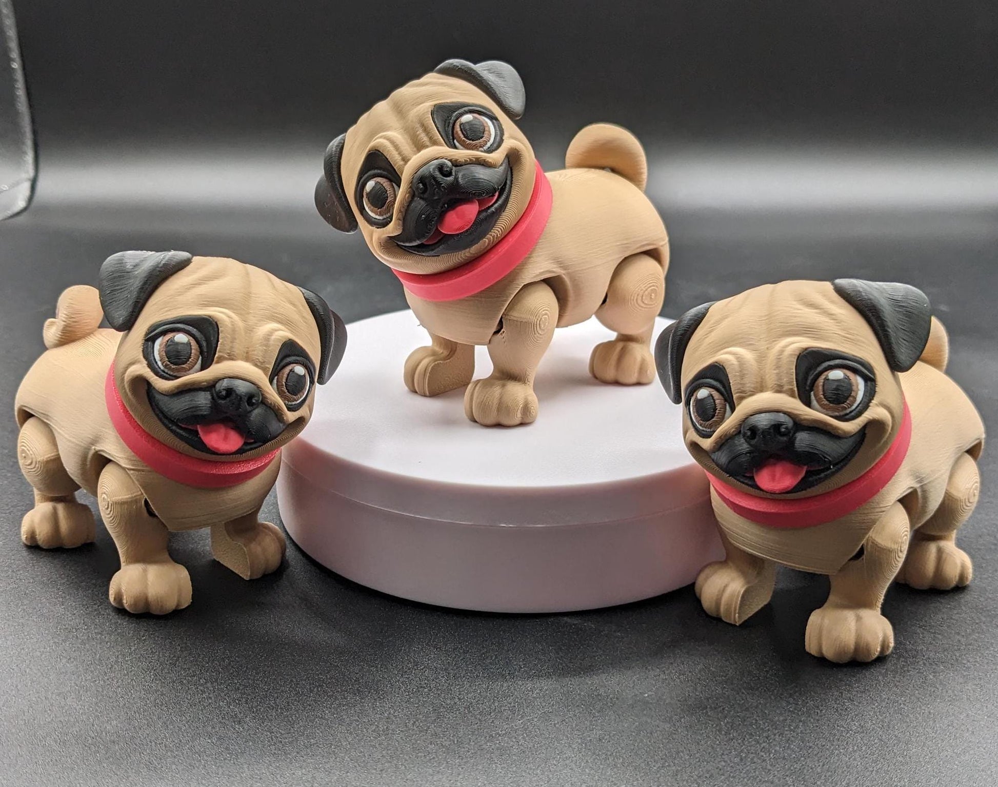 Introducing the Precious Articulated Pug Puppy, the cutest 3D-printed fidget toy that’s perfect for dog lovers, collectors, or anyone who adores playful and unique creations! This fully poseable pug puppy features an articulated body, allowing its little legs to move and wiggle, making it not only a fun fidget toy but also an adorable companion for your desk, shelf, or any space that needs a touch of charm.