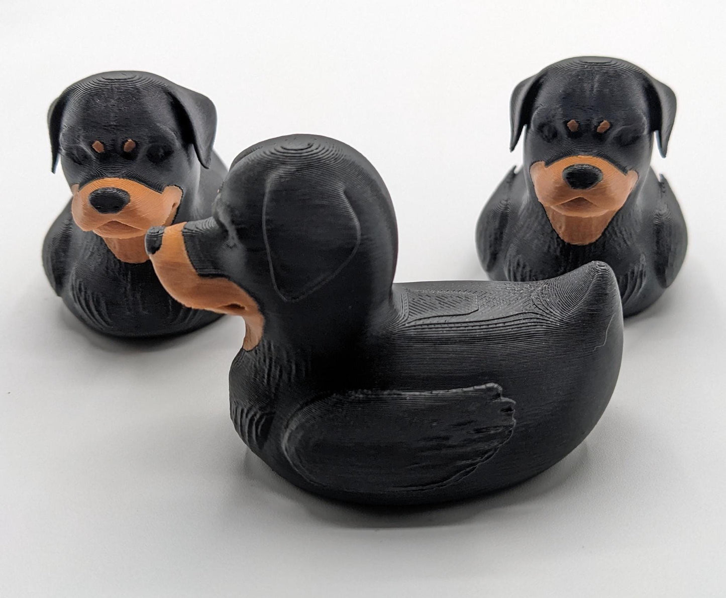 Introducing the Wonderful Rottweiler Dog Duck, a playful and unique 3D-printed creation that combines the strength and loyalty of a Rottweiler with the whimsical charm of a rubber duck! Perfect for Rottweiler enthusiasts, Jeep duck collectors, all duck collectors, or anyone who loves quirky and creative designs, this hybrid piece is sure to bring joy to your home or make the perfect gift for someone special.