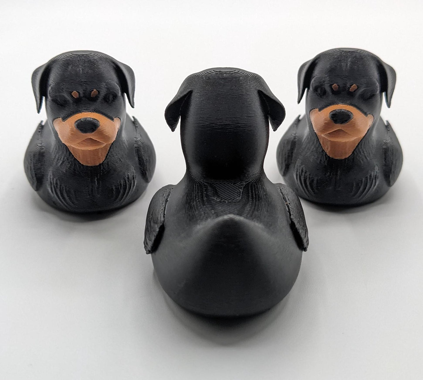 Introducing the Wonderful Rottweiler Dog Duck, a playful and unique 3D-printed creation that combines the strength and loyalty of a Rottweiler with the whimsical charm of a rubber duck! Perfect for Rottweiler enthusiasts, Jeep duck collectors, all duck collectors, or anyone who loves quirky and creative designs, this hybrid piece is sure to bring joy to your home or make the perfect gift for someone special.