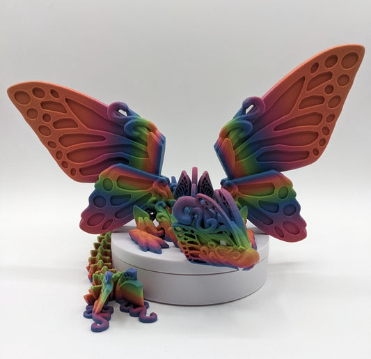 Dragon Butterfly winged Dragon Articulated Flying butterfly Dragon fidget Printed in multiple colors! No painting!