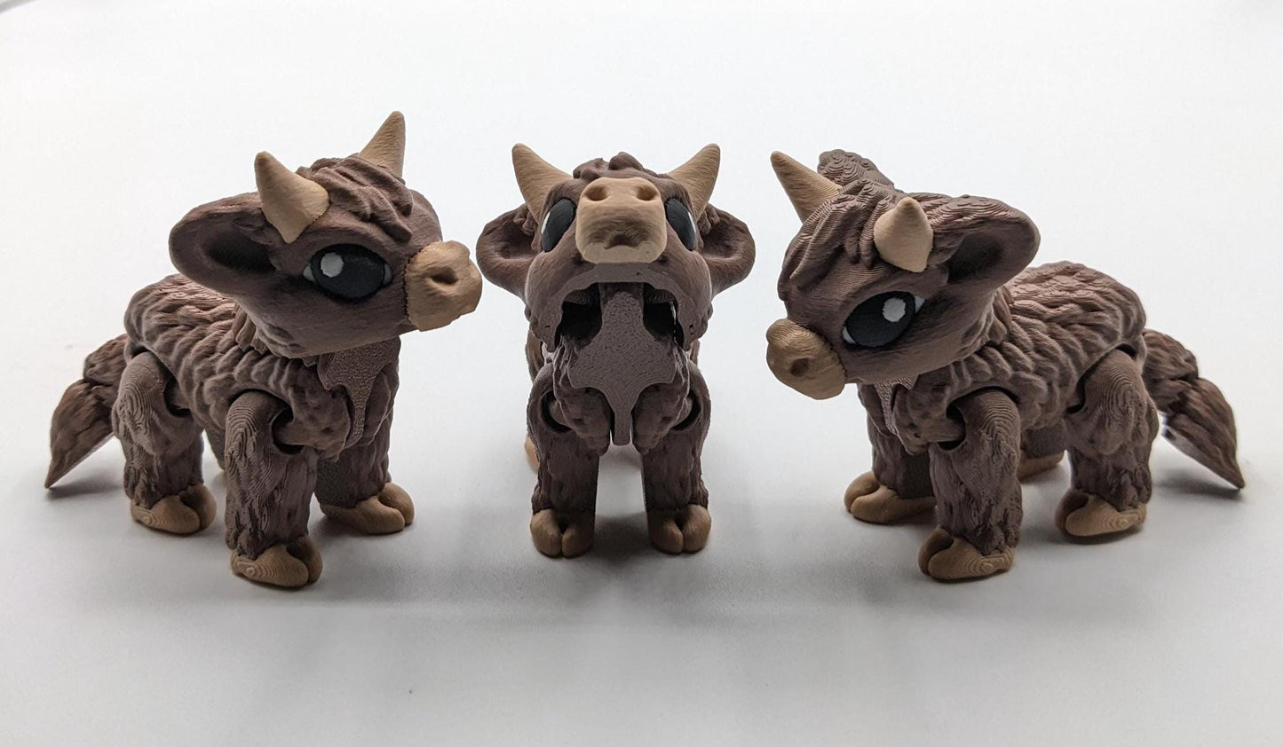 Articulated Baby Highland Cow Fidget Toy