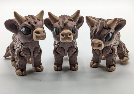Articulated Baby Highland Cow Fidget Toy