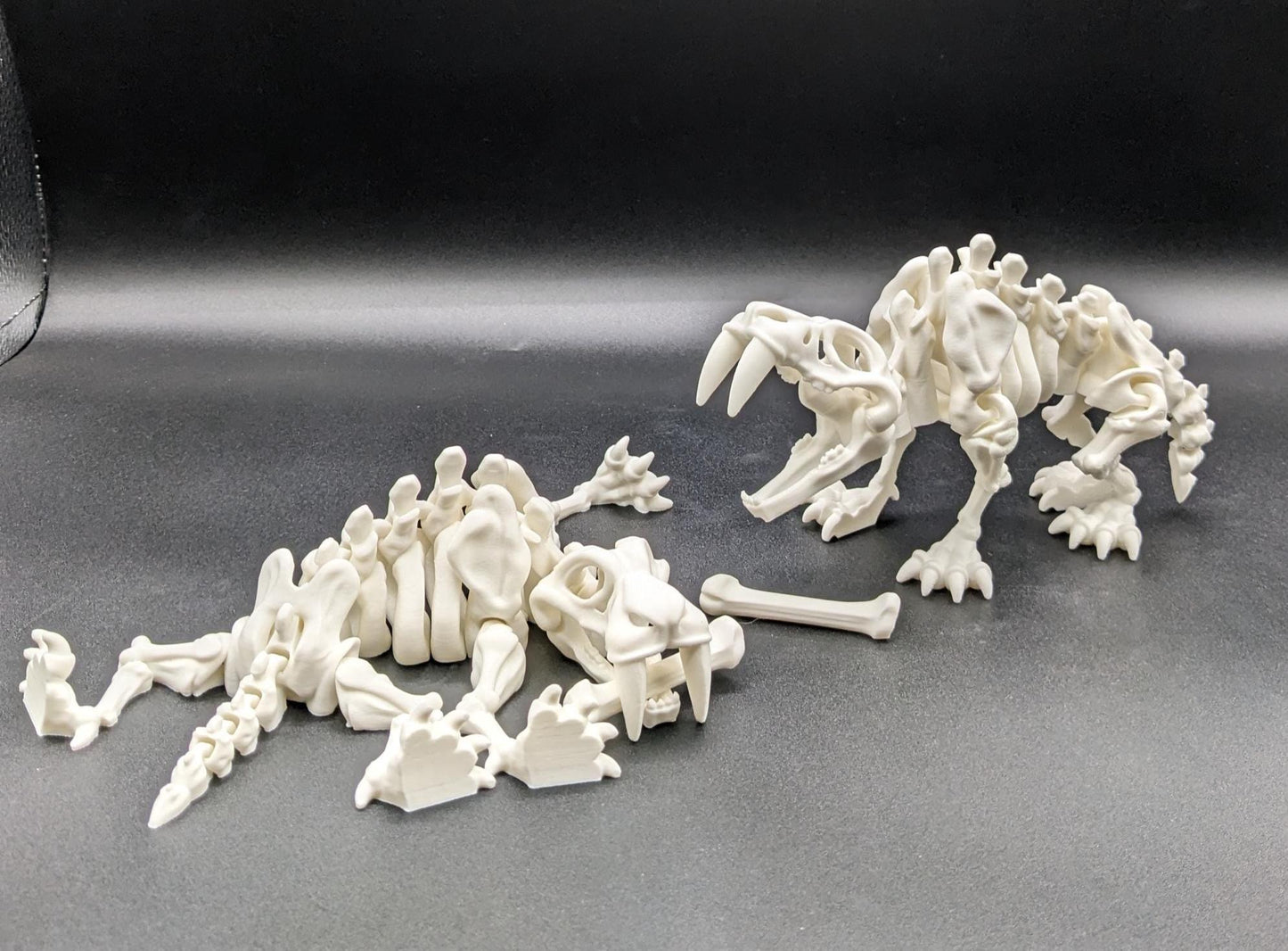 Articulated Saber Tooth Tiger Skeleton Toy