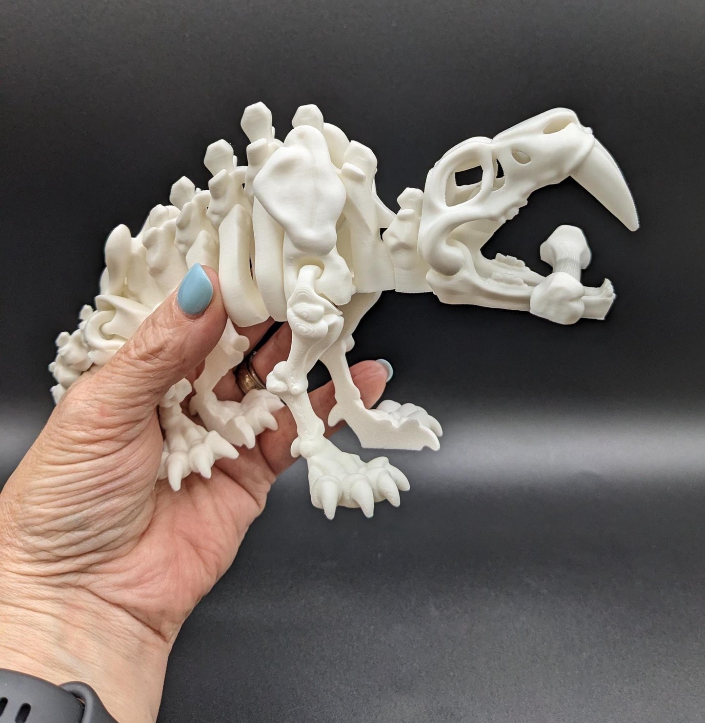 Articulated Saber Tooth Tiger Skeleton Toy