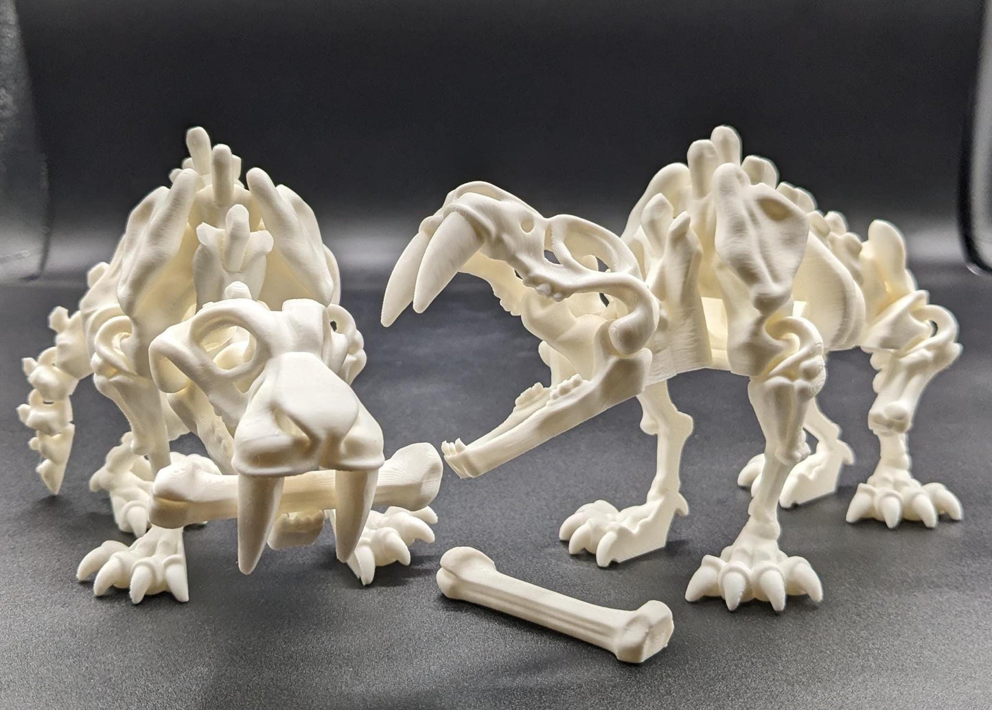 Articulated Saber Tooth Tiger Skeleton Toy