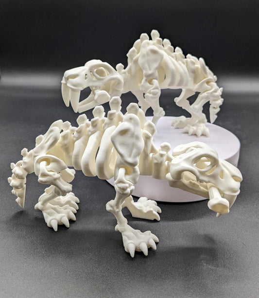 Articulated Saber Tooth Tiger Skeleton Toy