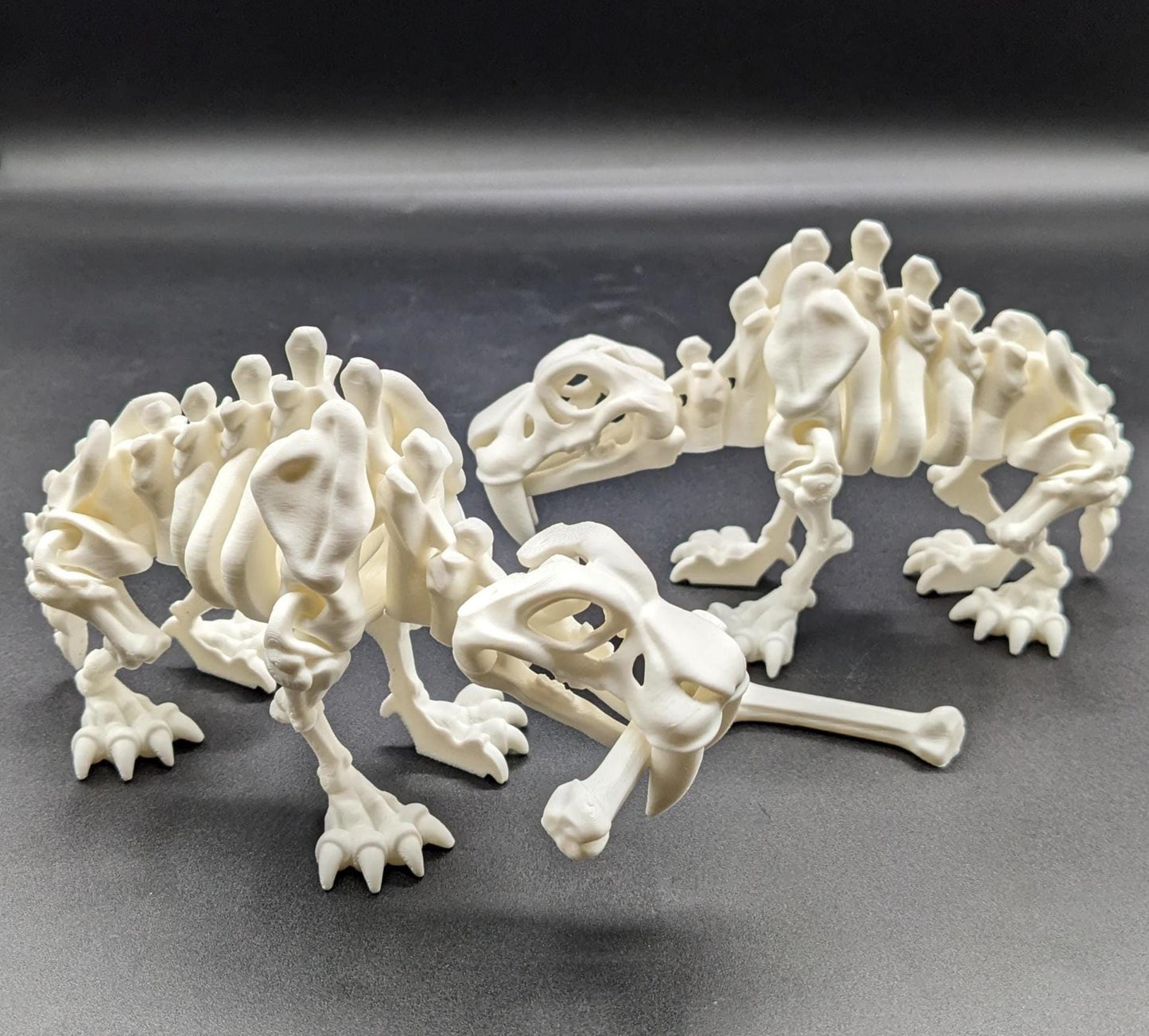 Articulated Saber Tooth Tiger Skeleton Toy