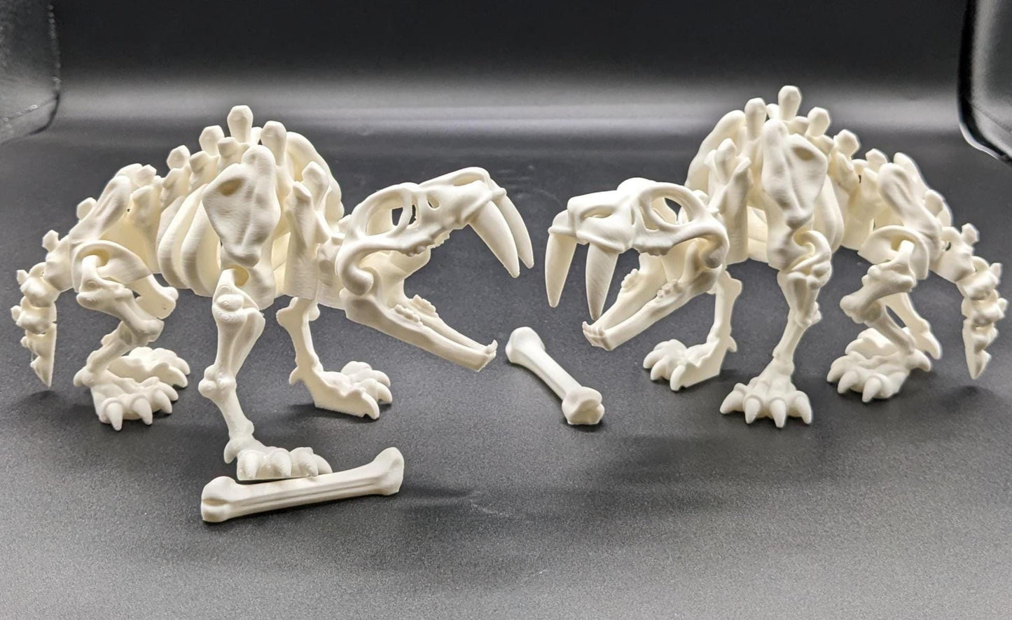 Articulated Saber Tooth Tiger Skeleton Toy