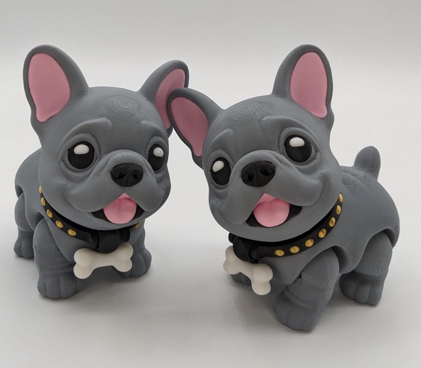 Friendly Articulated French Bulldog Toy Figurine