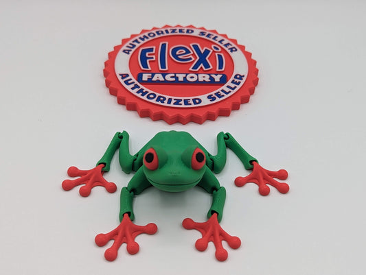 Frog 3D Printed Tree Frog Articulated Toy by Flexi Factory that will leap into your heart and spark your imagination.