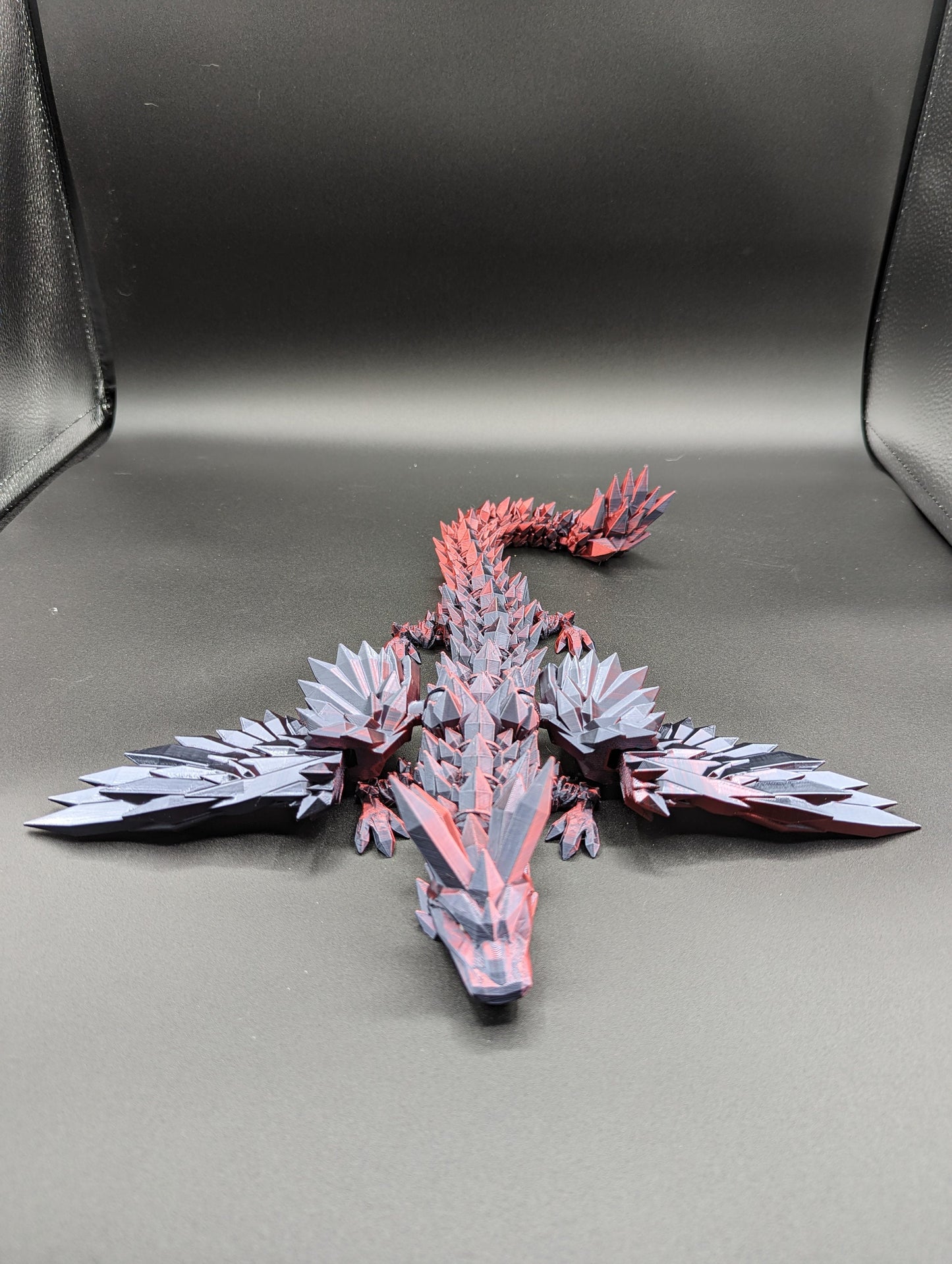 Winged crystal Dragon Cinderwing gothic desk toy Fidget Mythical toy
