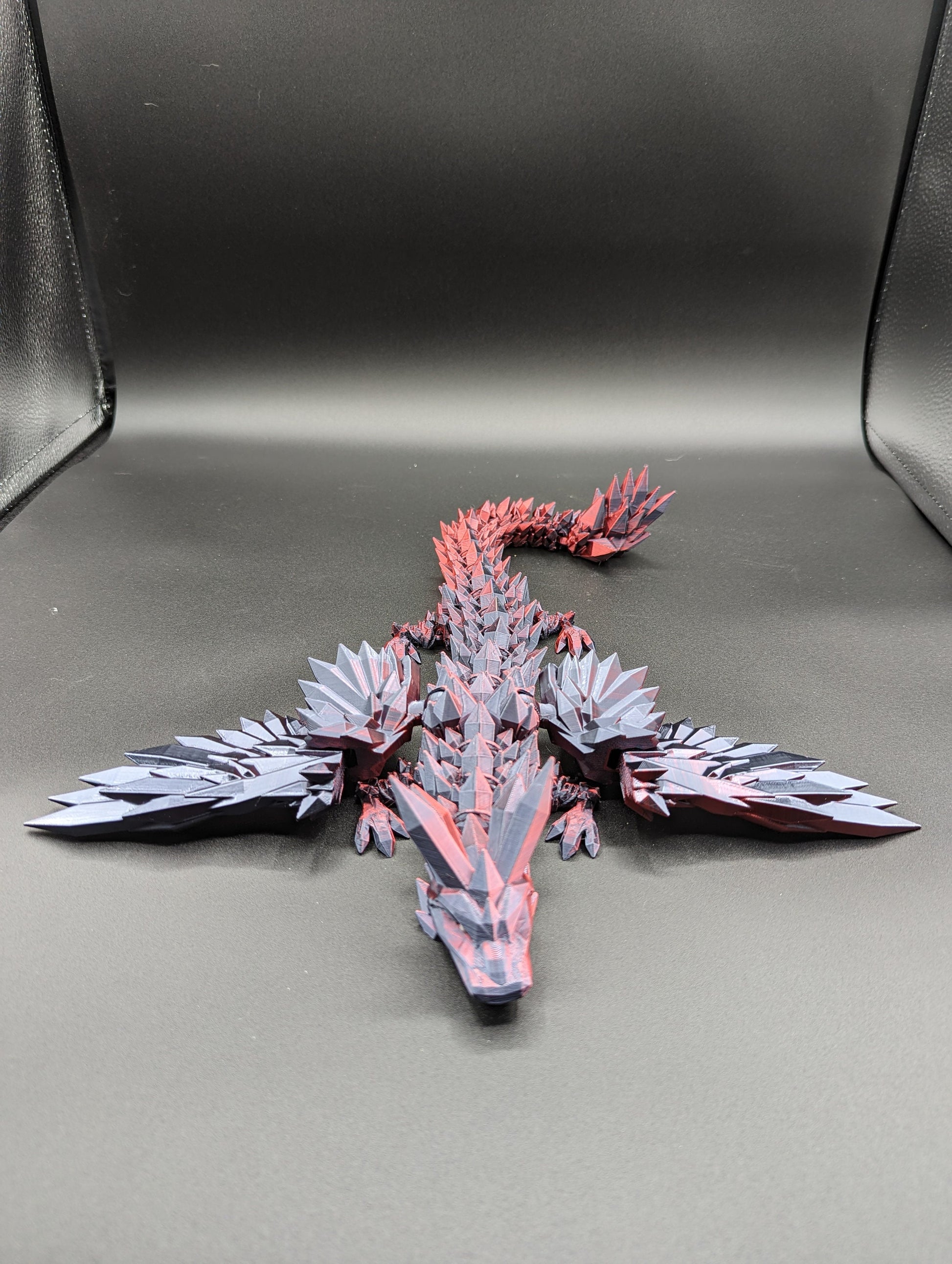 Winged crystal Dragon Cinderwing gothic desk toy Fidget Mythical toy