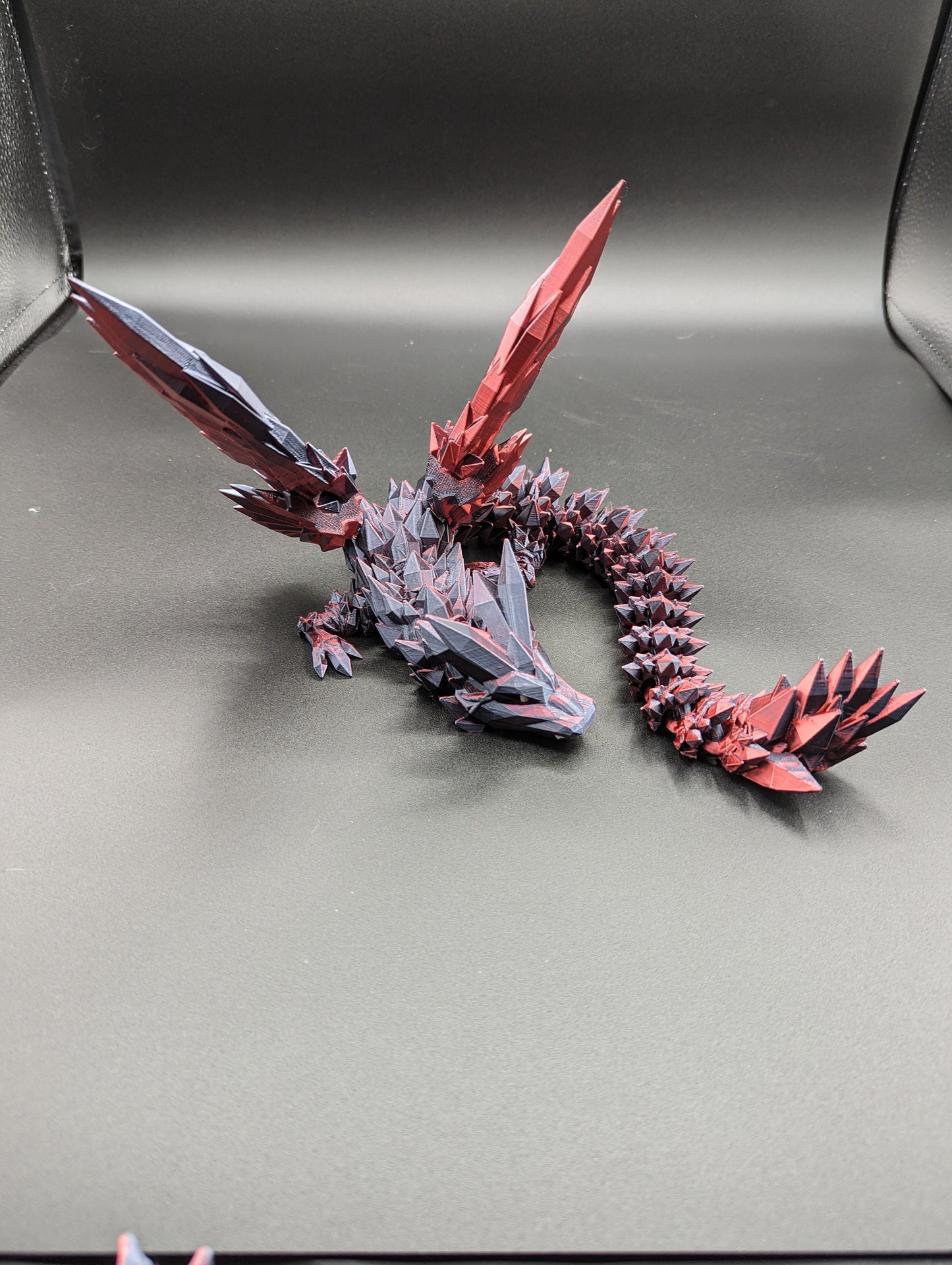Winged crystal Dragon Cinderwing gothic desk toy Fidget Mythical toy