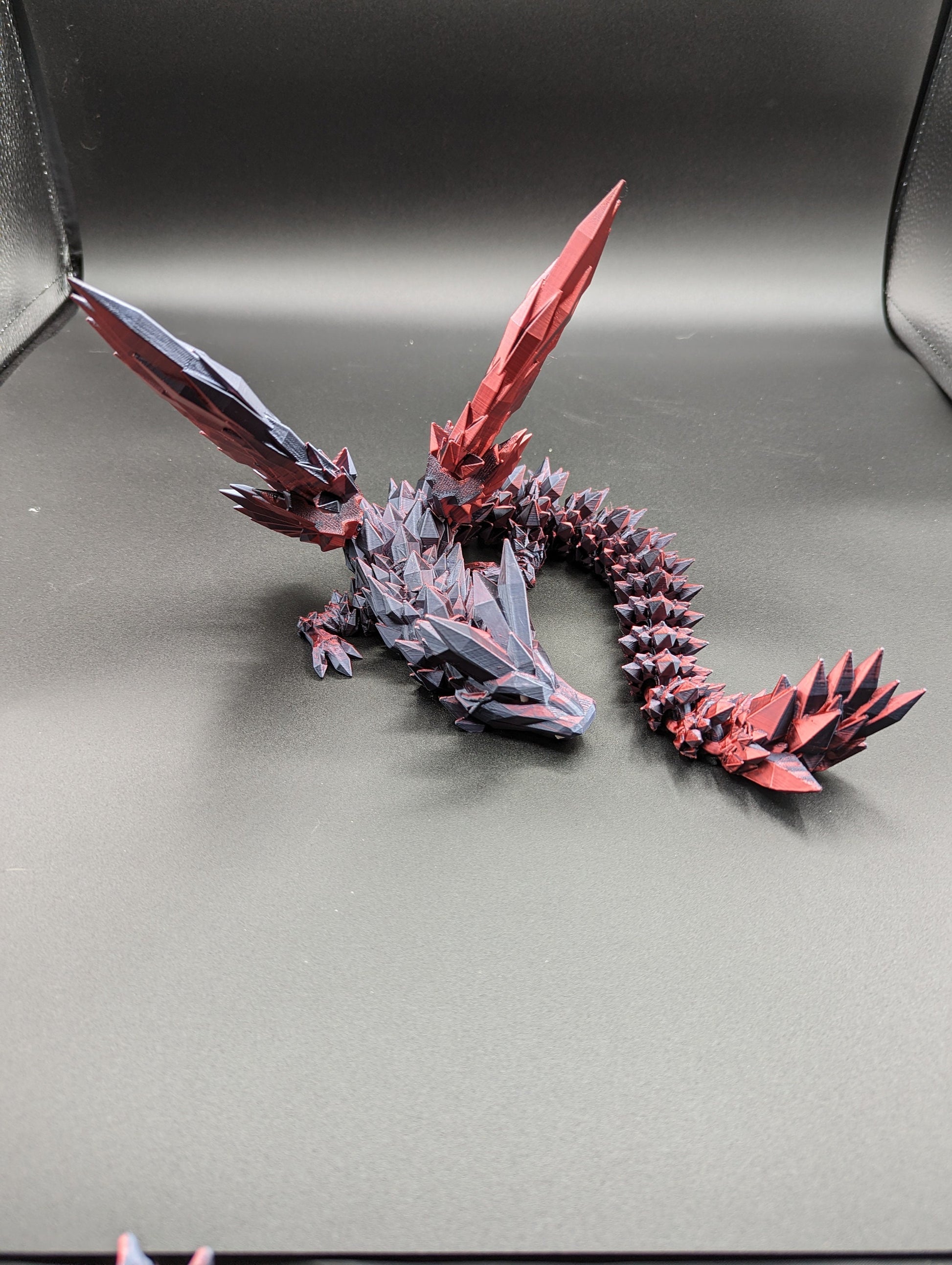Winged crystal Dragon Cinderwing gothic desk toy Fidget Mythical toy