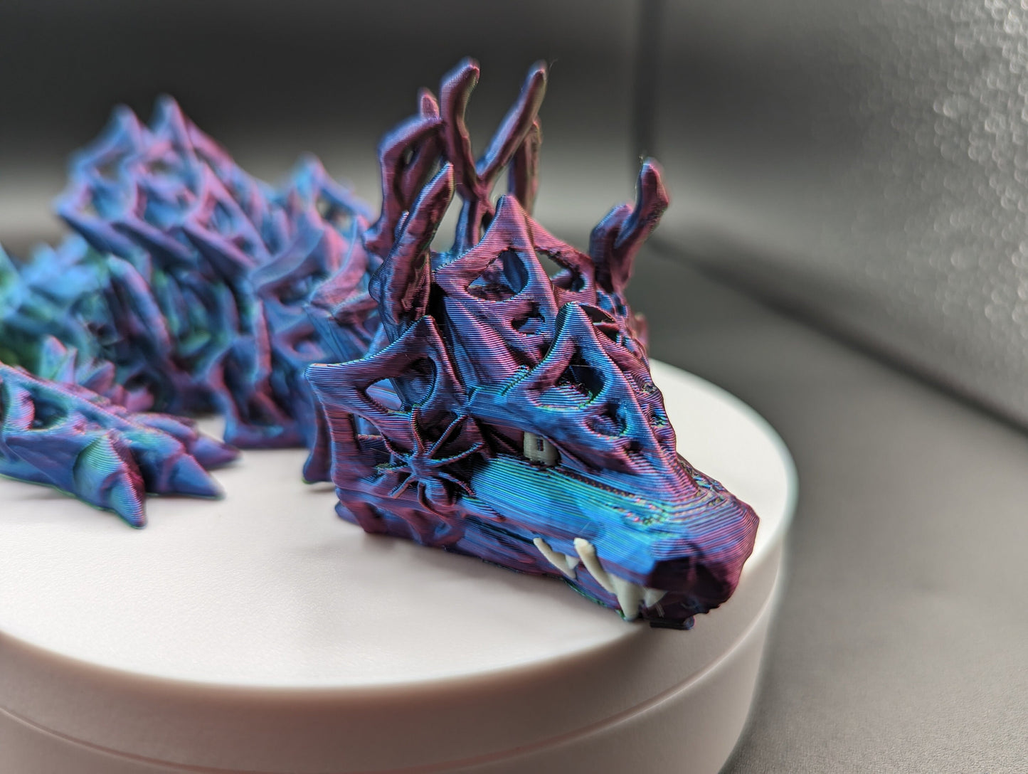 Embrace the allure of darkness and fantasy with the 3D Printed Wicked Dragon by Cinderwing. Order yours today and let this mesmerizing creature take you on a journey into the shadows. Don&#39;t miss the opportunity to own a piece of art that celebrates the mystique of the wicked and the extraordinary.