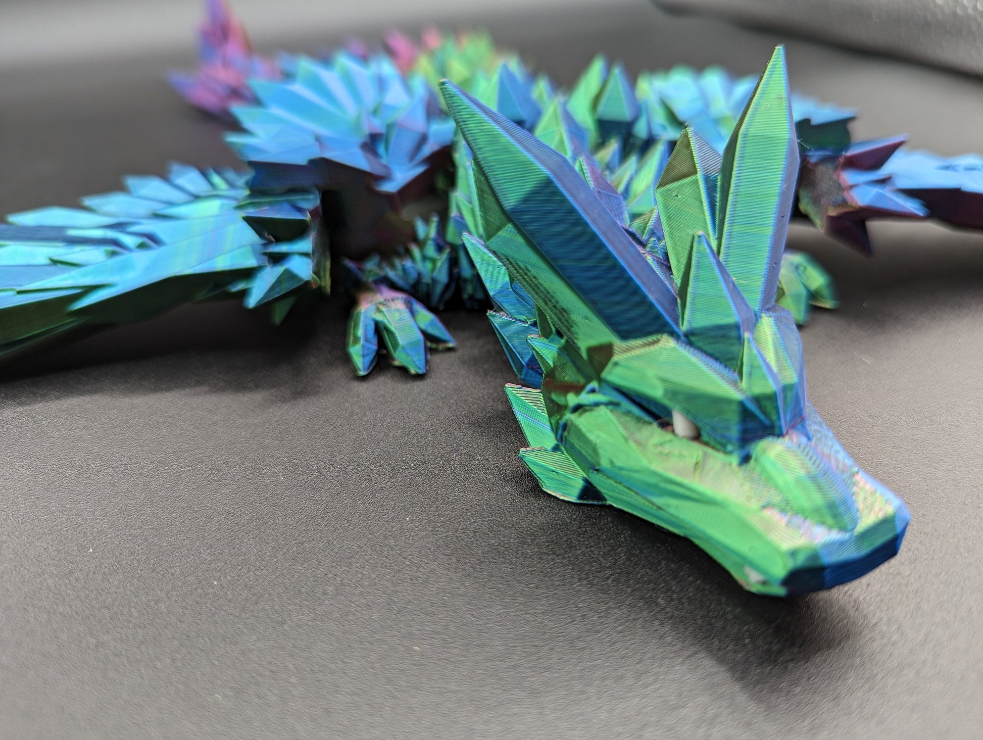 Winged crystal Dragon Cinderwing gothic desk toy Fidget Mythical toy