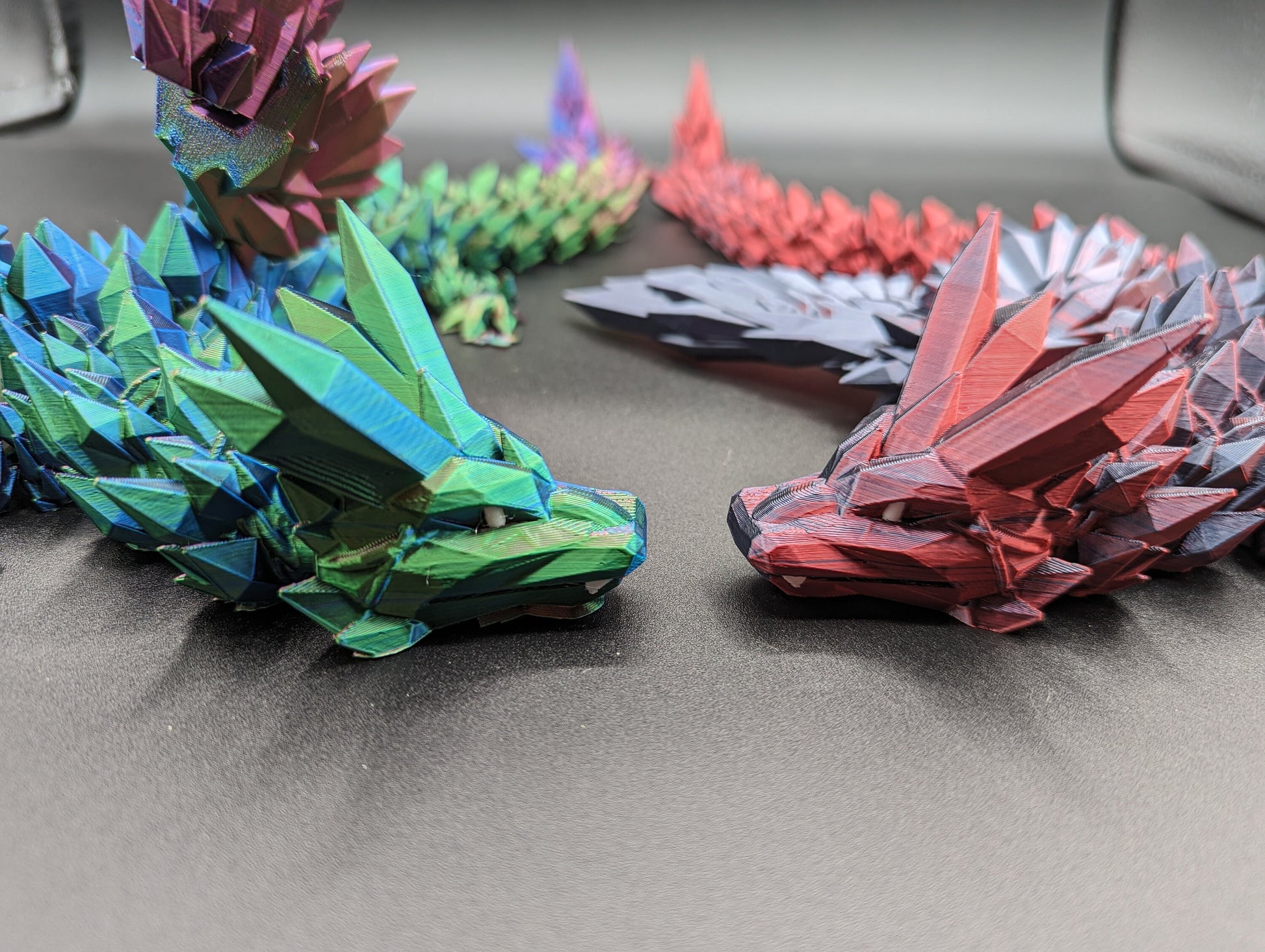 Winged crystal Dragon Cinderwing gothic desk toy Fidget Mythical toy