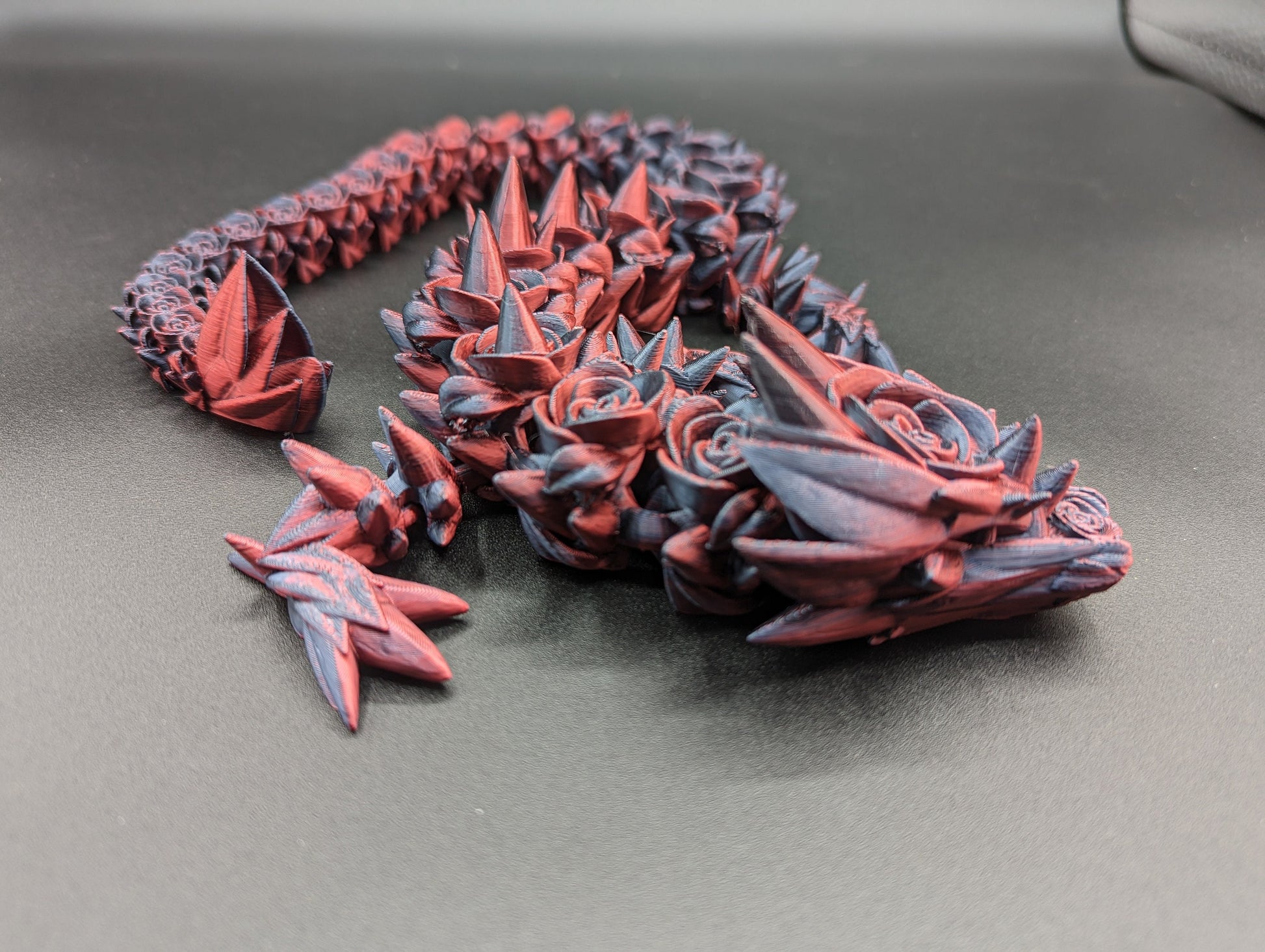 Dragon Cinderwing gothic desk toy Fidget Mythical toyCinderwing,3D Printed Dragon,Fantasy Gift,Enchanted Decor,Gothic Decor,Dragon Sculpture,Mythical Charm,Toy,Fidget,Desk Toy,Fourth Wing,Andarna
