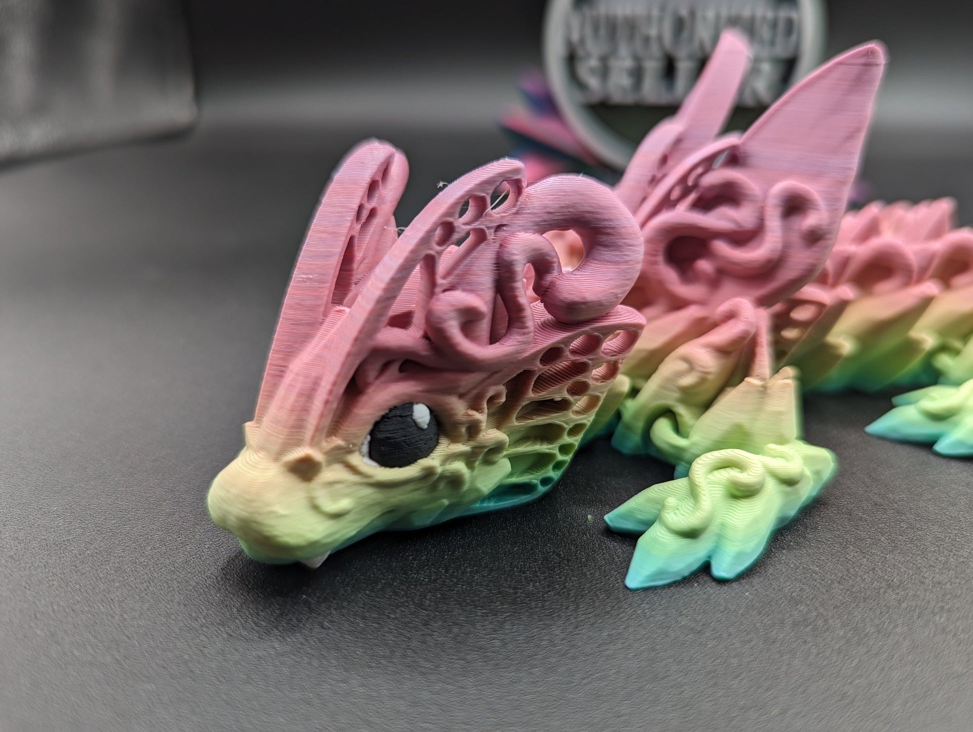 Dragon Cinderwing gothic desk toy Fidget Mythical toy