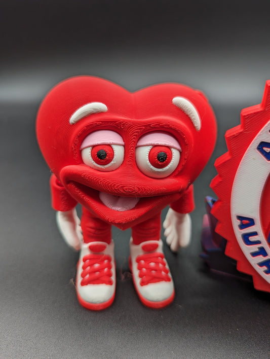 Herbert The Heart 4 Color Articulated Toy by Flexi Factory Unique 3D Printed Delight Fidget, Desk Stress Toy Heart Decoration.