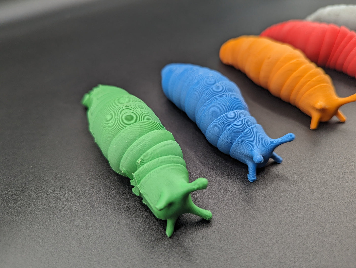 Slug 3D Printed Articulated Slug, desk toy fidget toy gift 3d print, back to school gift Slinky Slug Flexi Flexi Pet Snail 3d