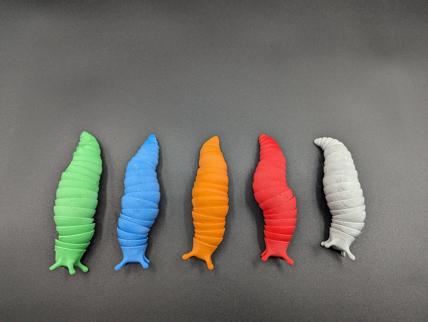 Slug 3D Printed Articulated Slug, desk toy fidget toy gift 3d print, back to school gift Slinky Slug Flexi Flexi Pet Snail 3d