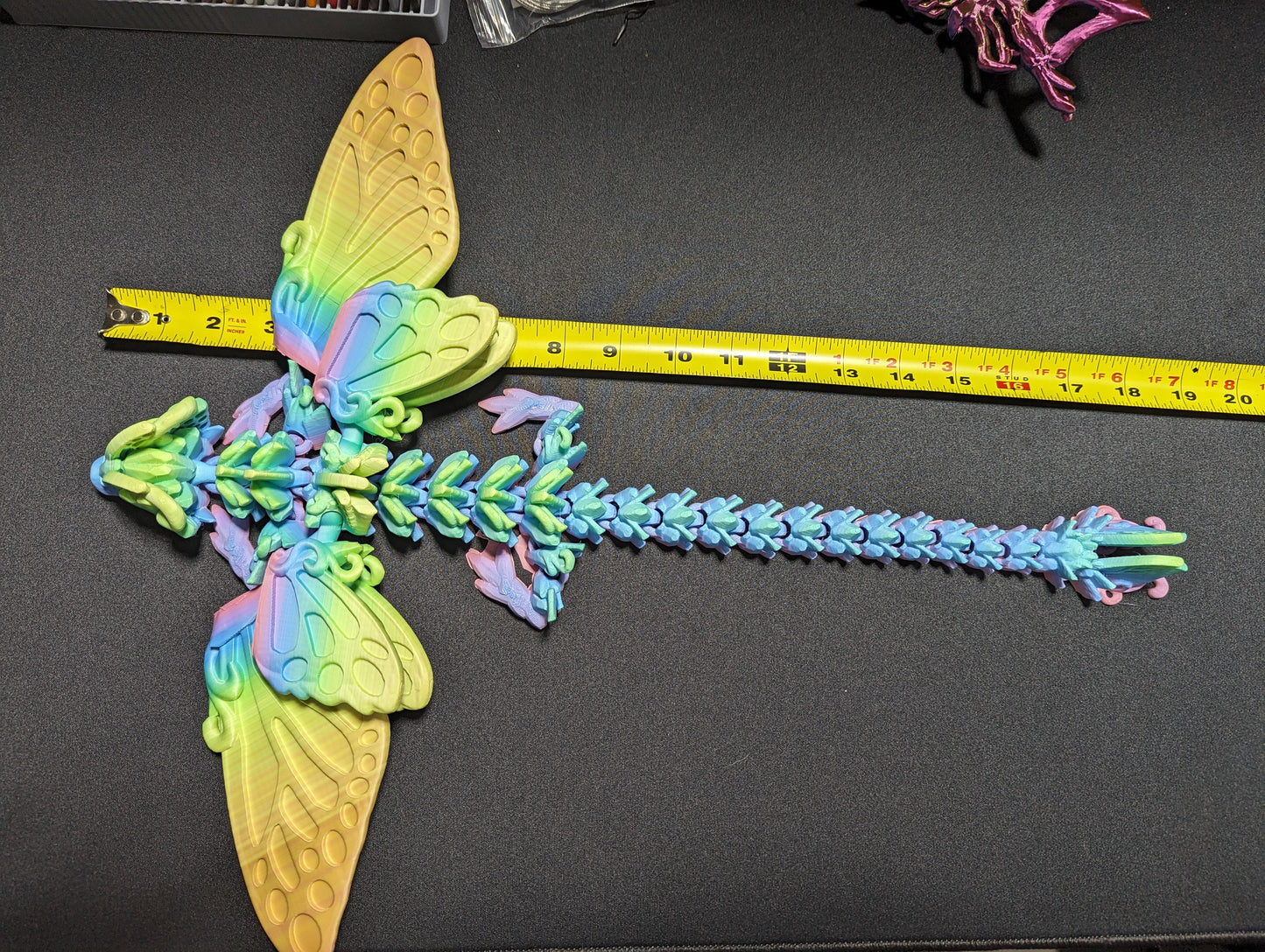 Dragon Butterfly winged Dragon Articulated Flying butterfly Dragon fidget Printed in multiple colors! No painting!