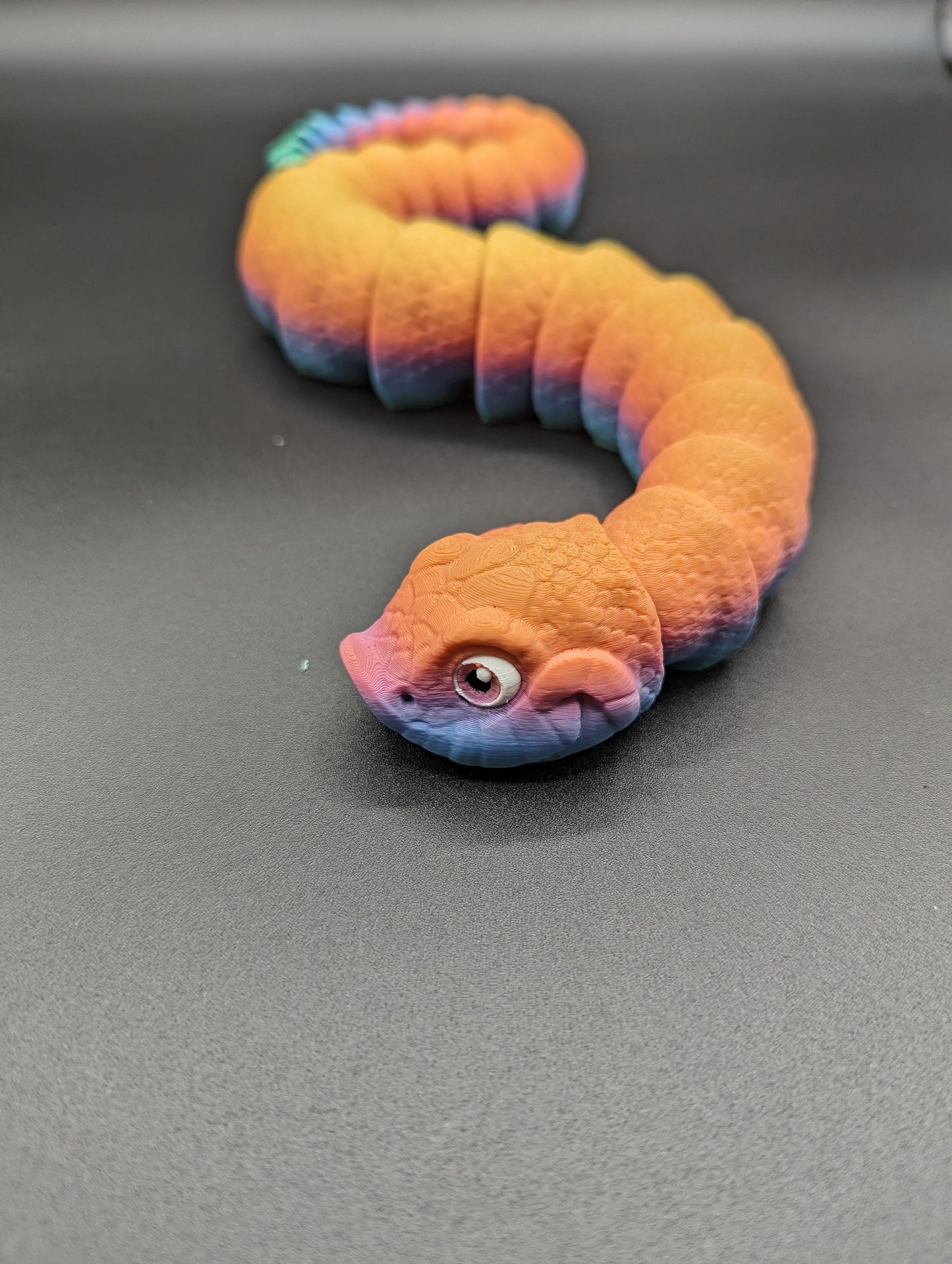 Mesmerizing 3D Printed Hognose Snake - Unique Reptile Art for Home Decor!