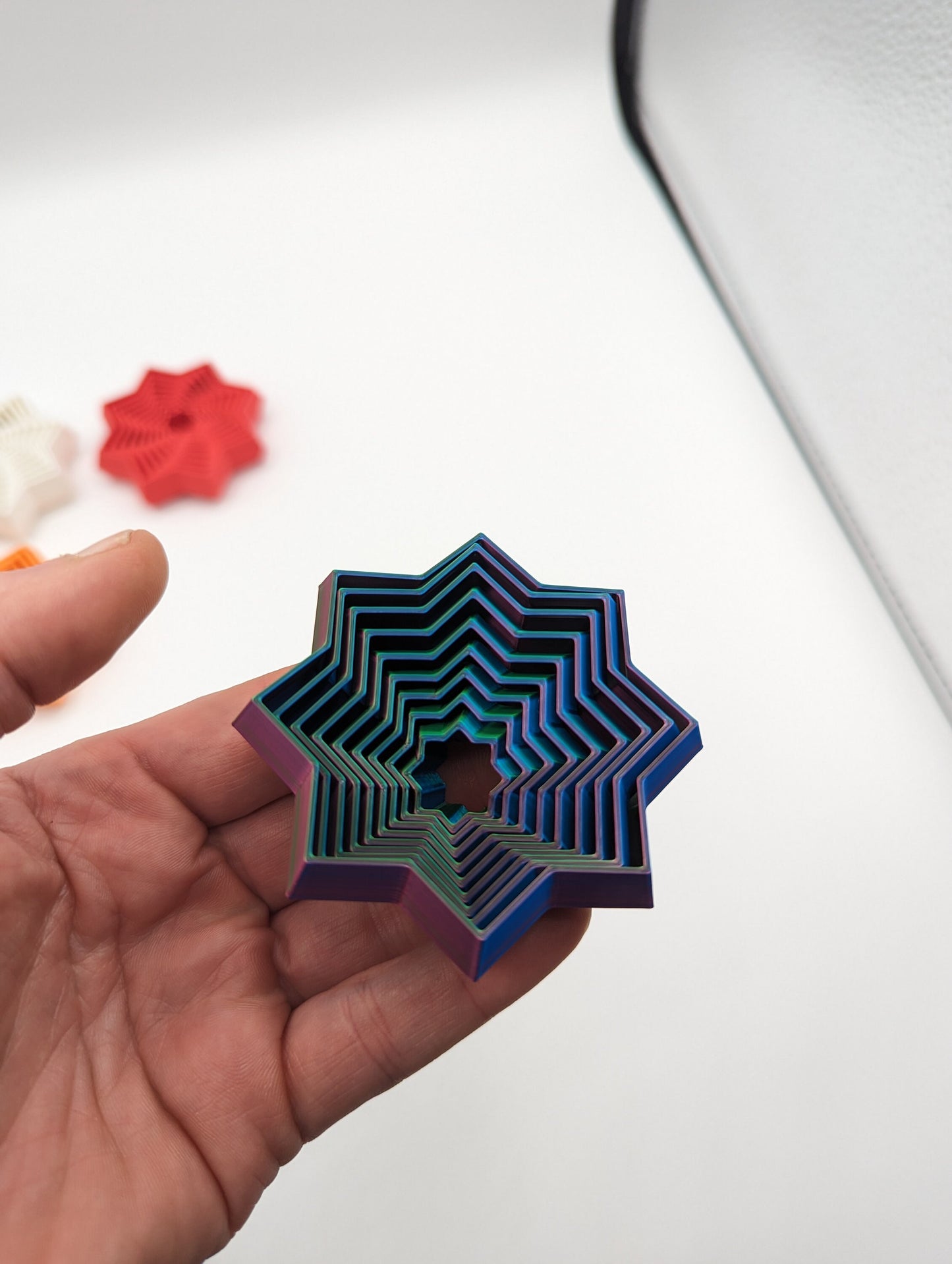 Fidget 3D Printed Fractal Fidget Stars Fidget Toy Desk Stress Toy
