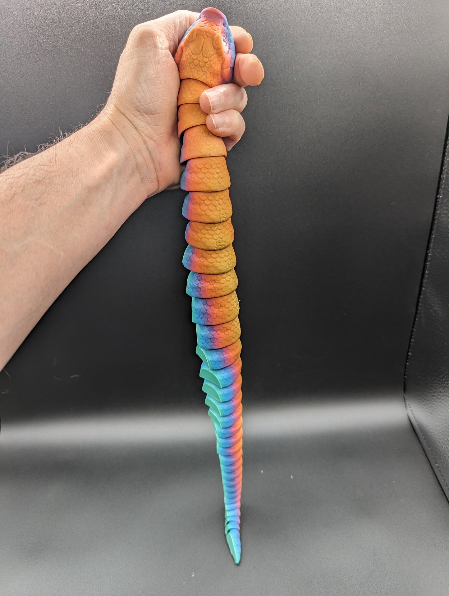 Mesmerizing 3D Printed Hognose Snake - Unique Reptile Art for Home Decor!