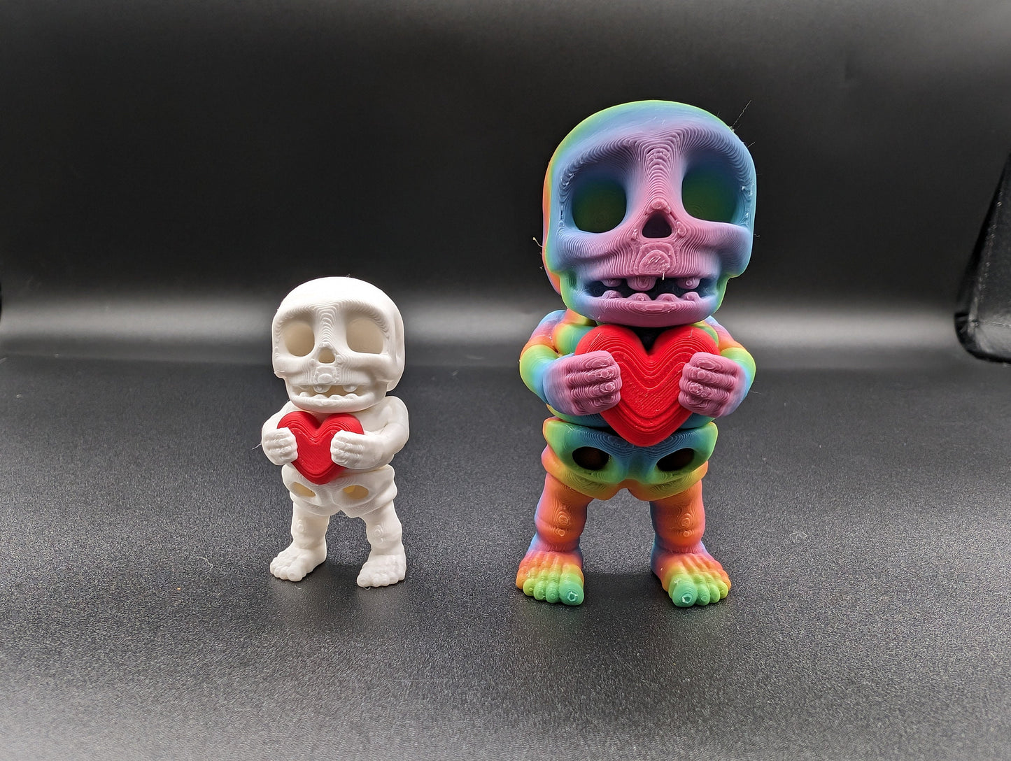 Skeleton Valentine's Tiny Skeleton Valentine 3D Printed Articulated Tiny Toy Unique Romantic Gift for Stress Relief